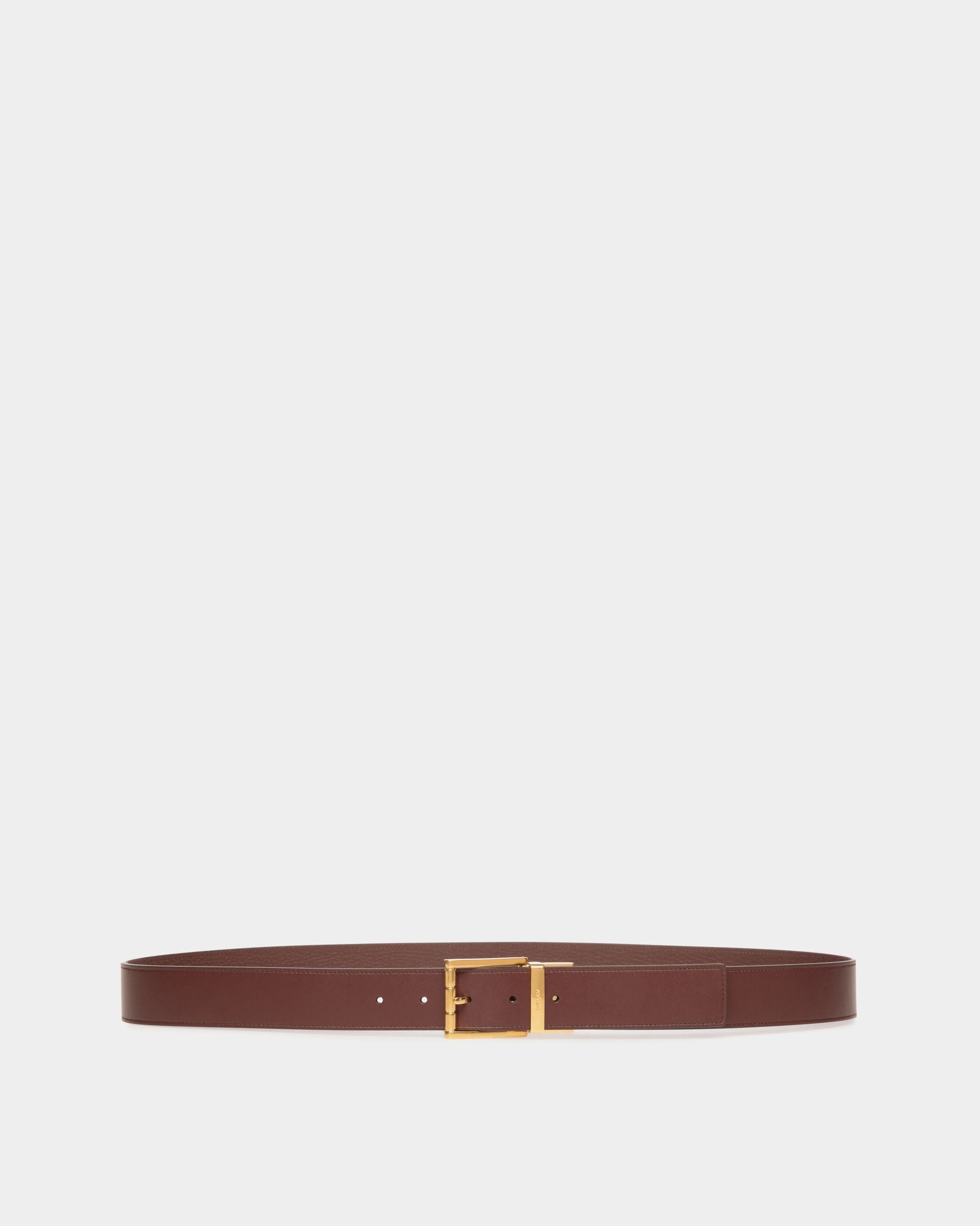 Bally Global - Cinturón Astory 35 Mm De Piel Marrón - Marrón