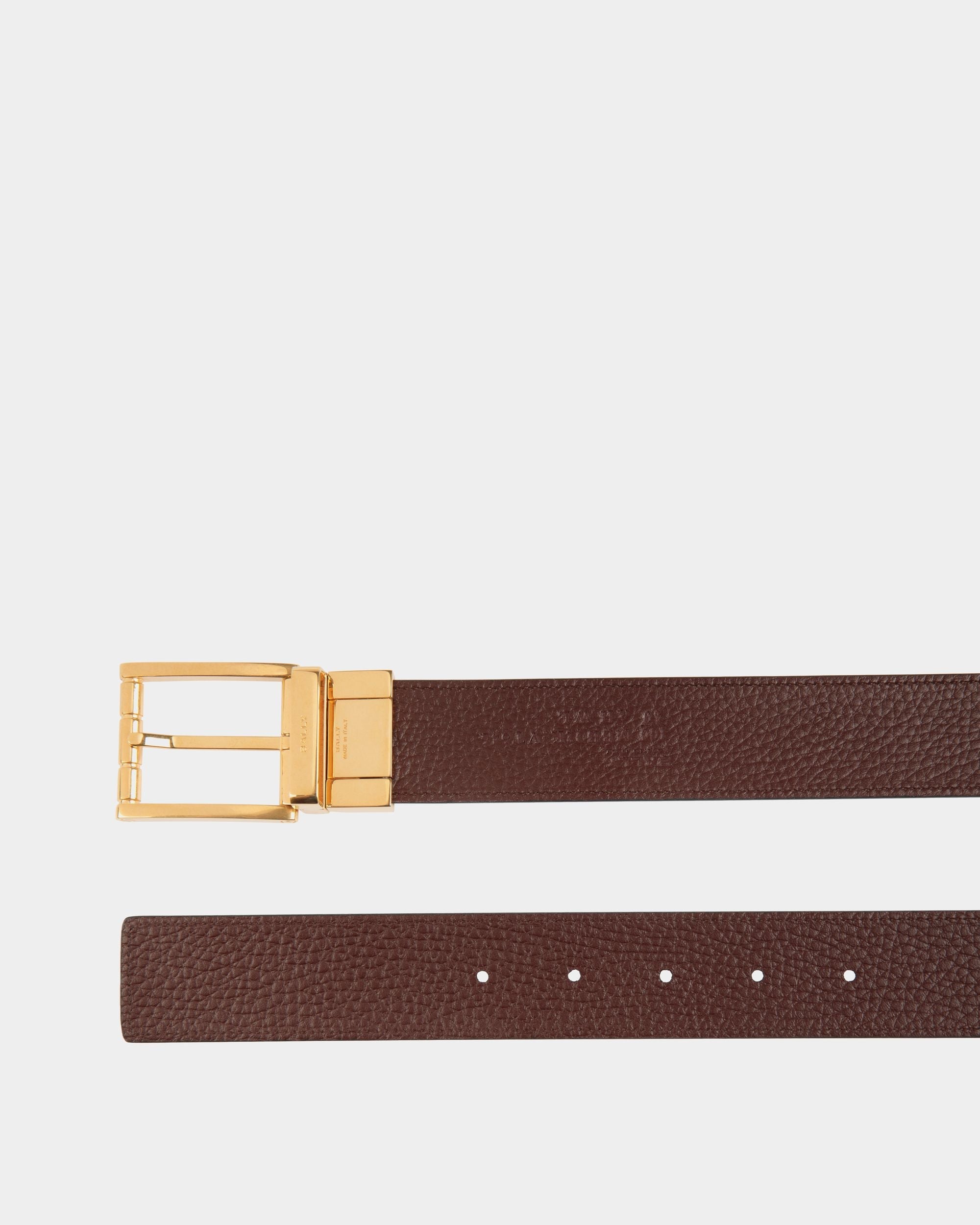 Bally Global - Cinturón Astory 35 Mm De Piel Marrón - Marrón