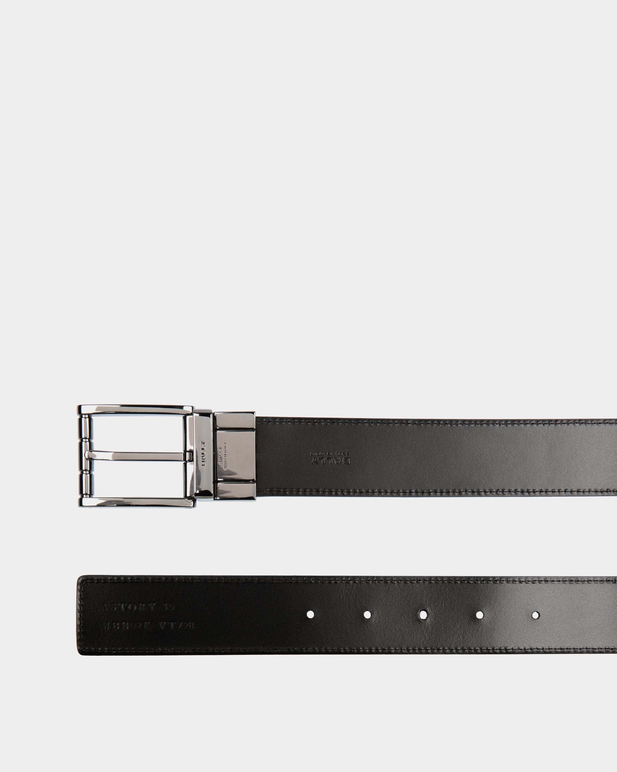 Bally Global - Astory 35mm Reversible And Adjustable Belt In Black Leather - Negro