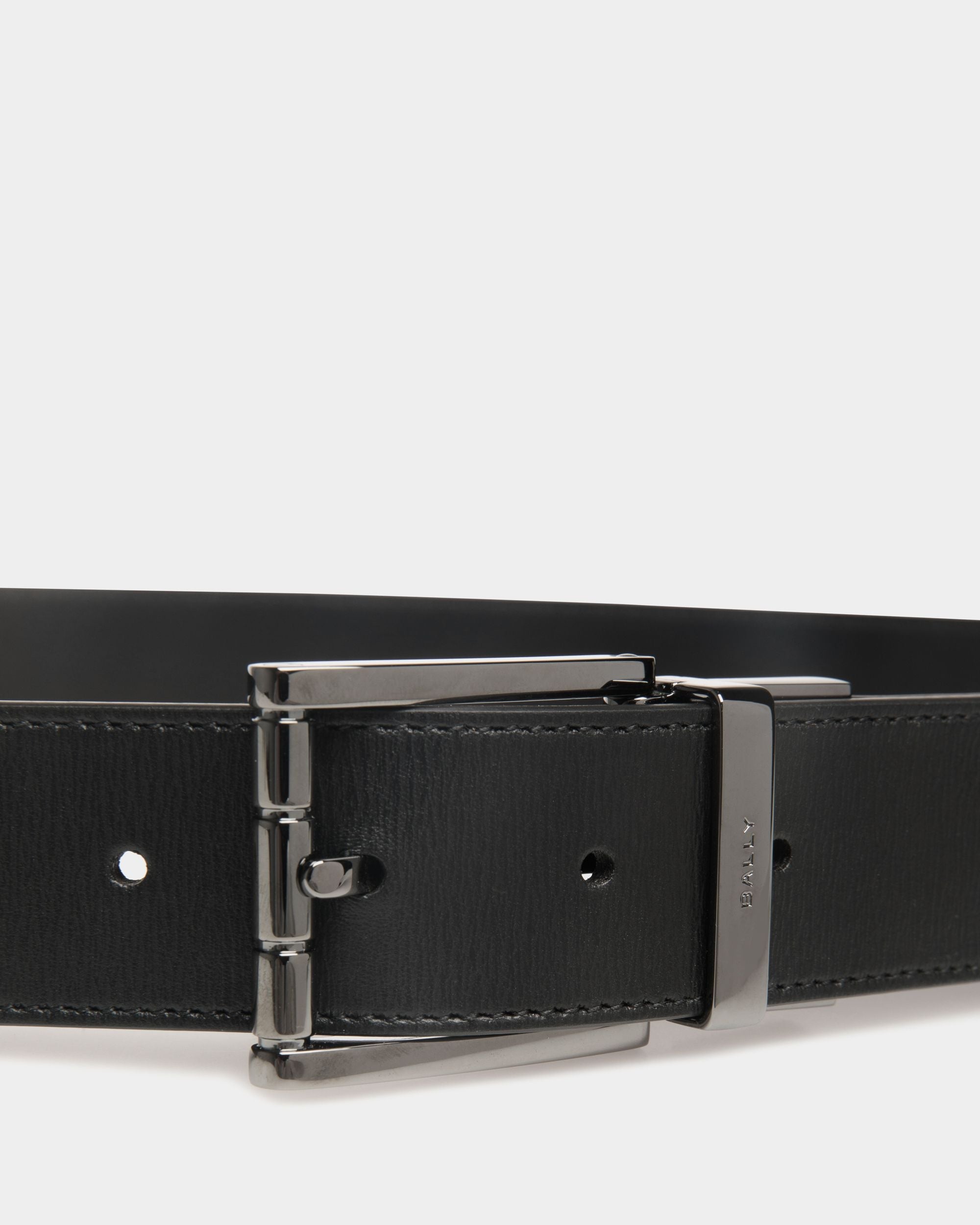 Bally Global - Astory 35mm Reversible And Adjustable Belt In Black Leather - Negro