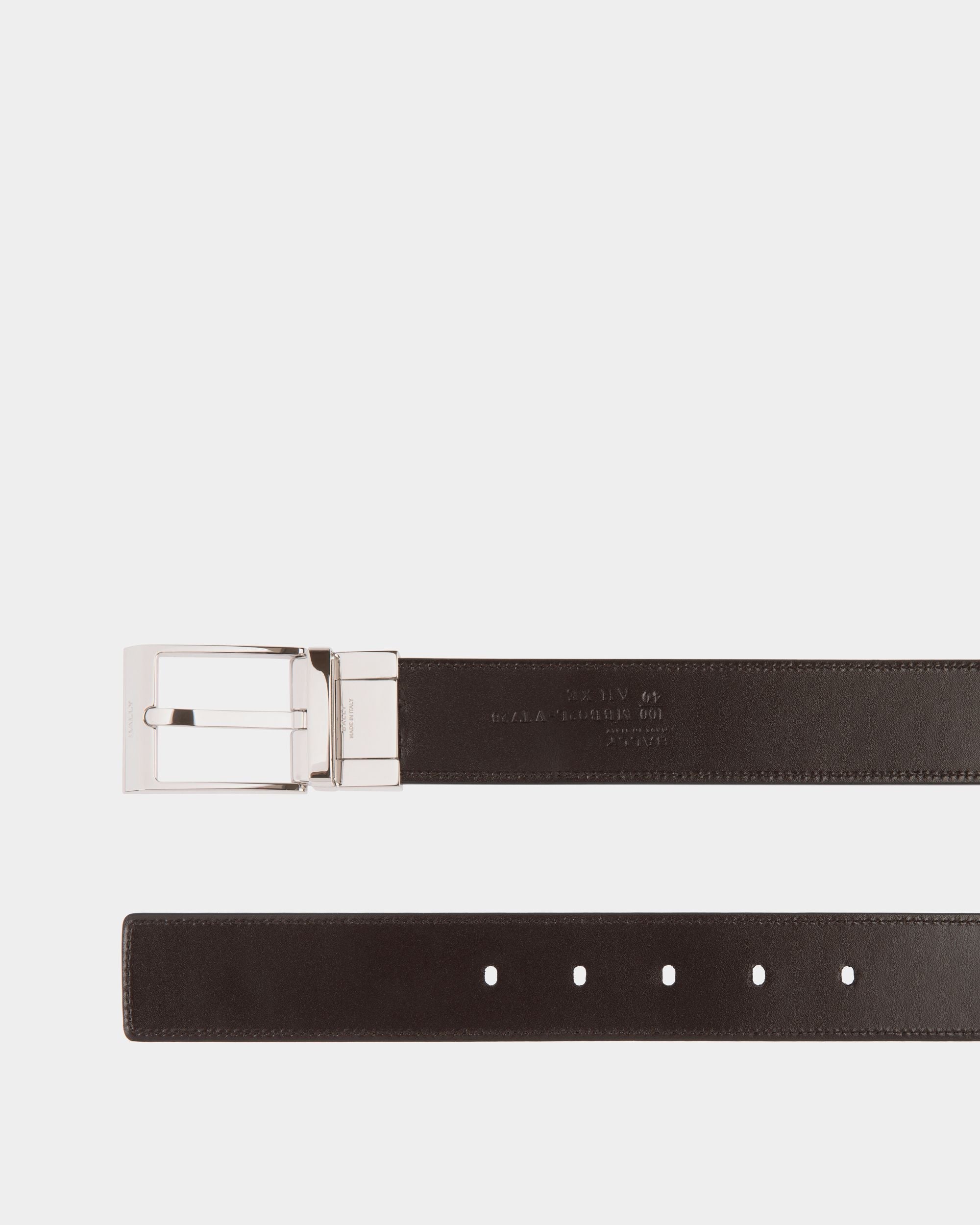 Bally Global - Ceinture Shiffie 35 mm Réversible Et Ajustable En Cuir Noir Et Marron - Multicolore
