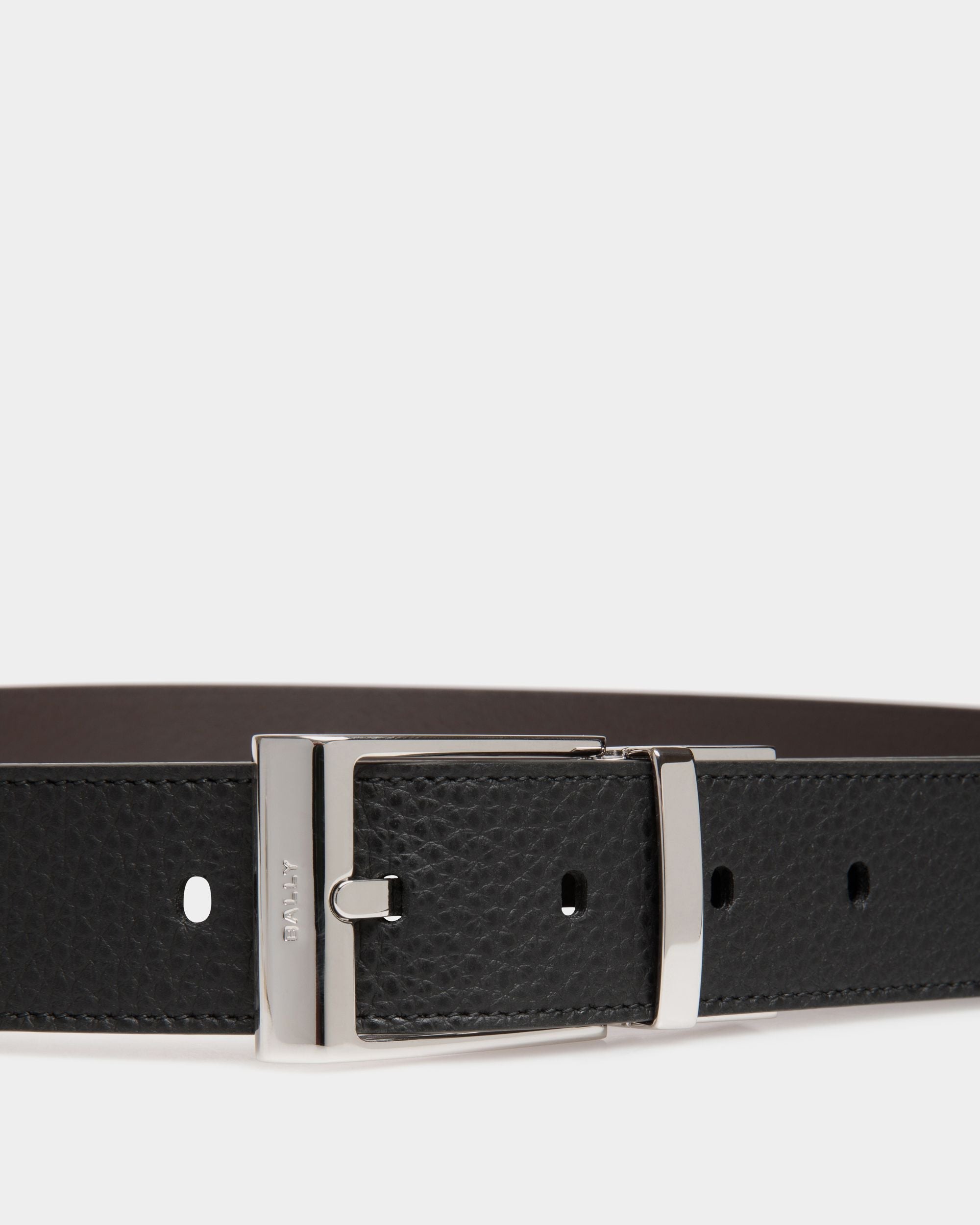 Bally Global - Cinturón Reversible Y Ajustable Shiffie 35 Mm De Piel Negra Y Marrón - Multicolor