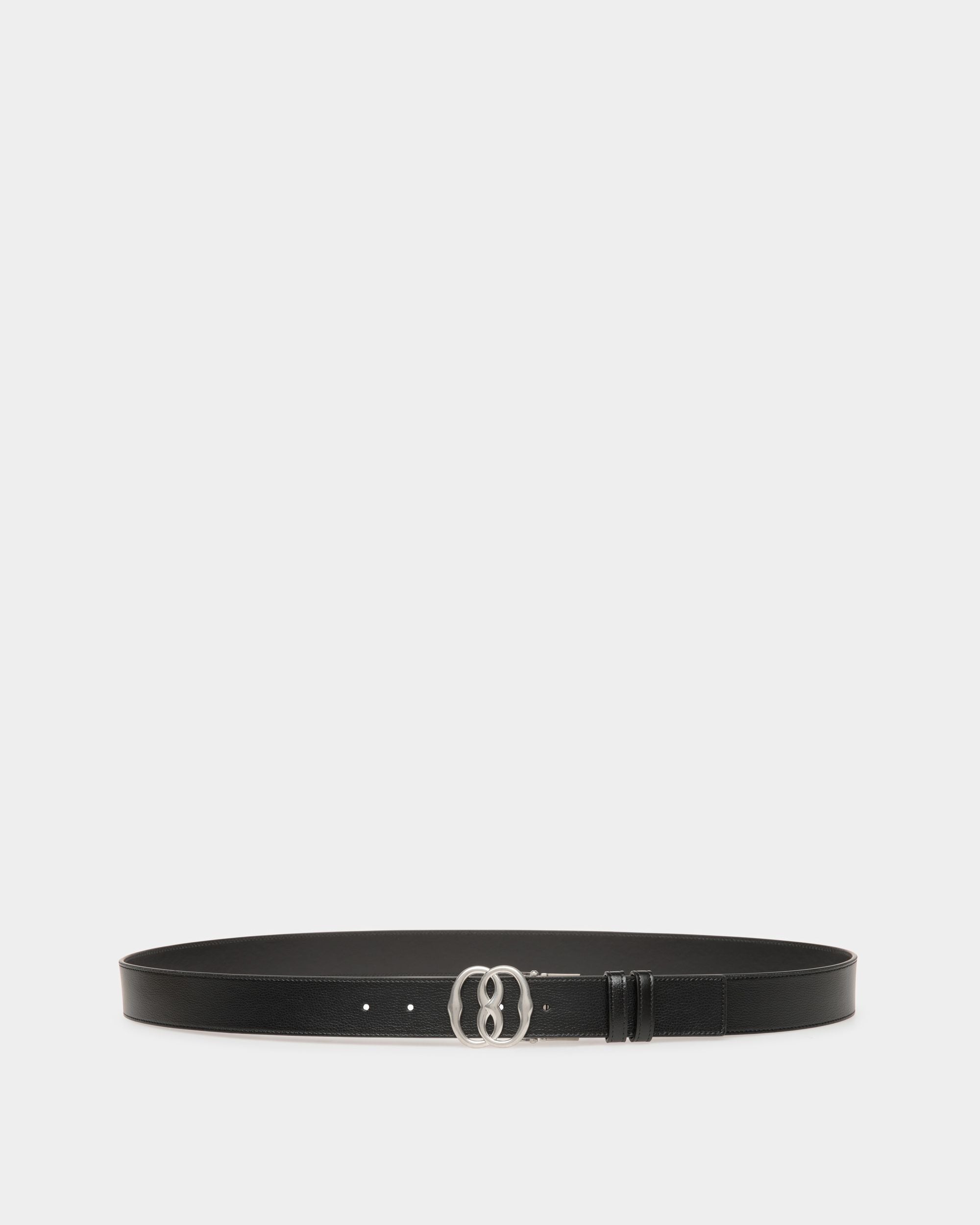 Bally Global - Cinturón Reversible Y Ajustable Emblem 35 Mm De Piel En Negro - Negro