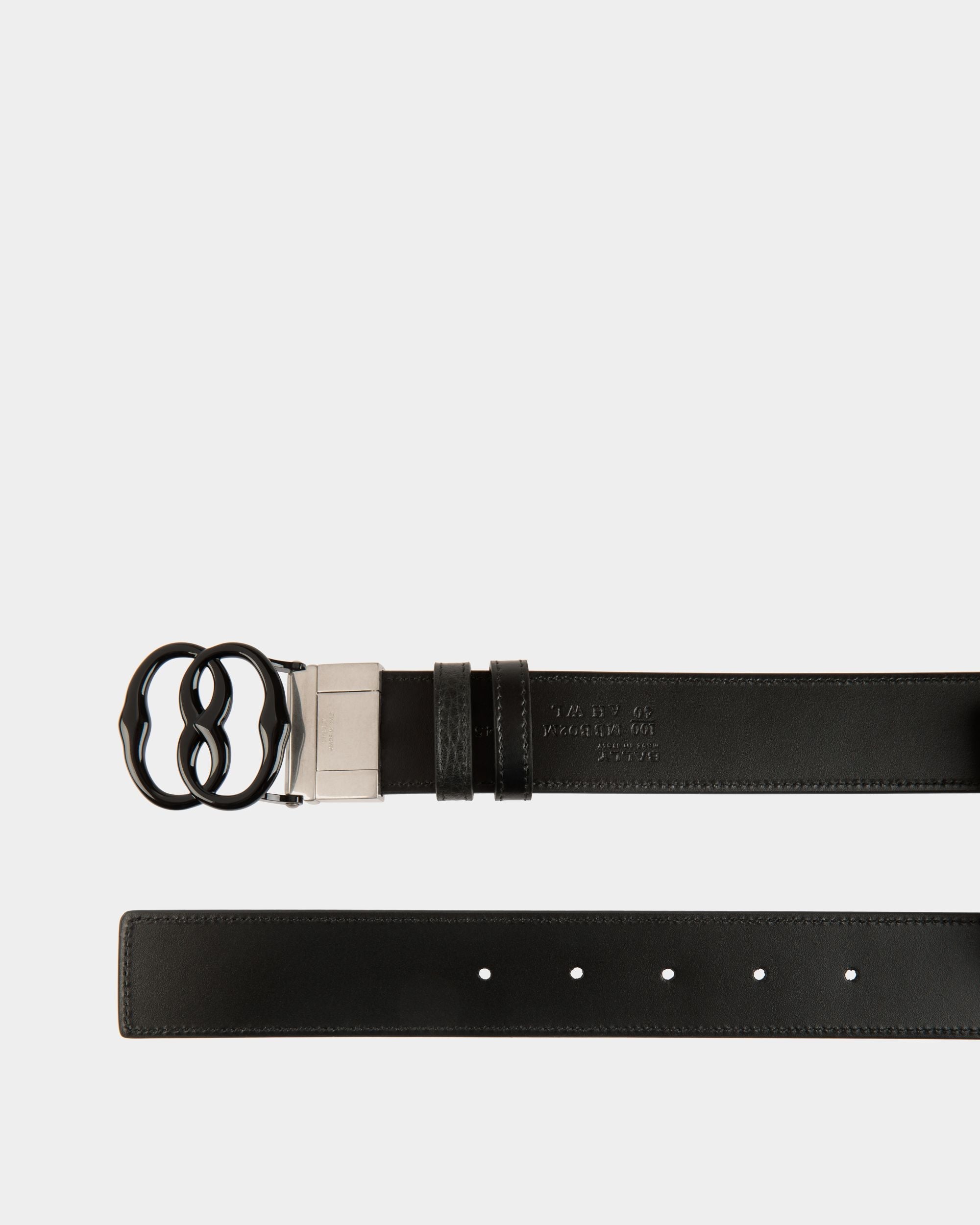 Bally Global - Emblem 35mm Reversible And Adjustable Belt in Black Leather - Negro