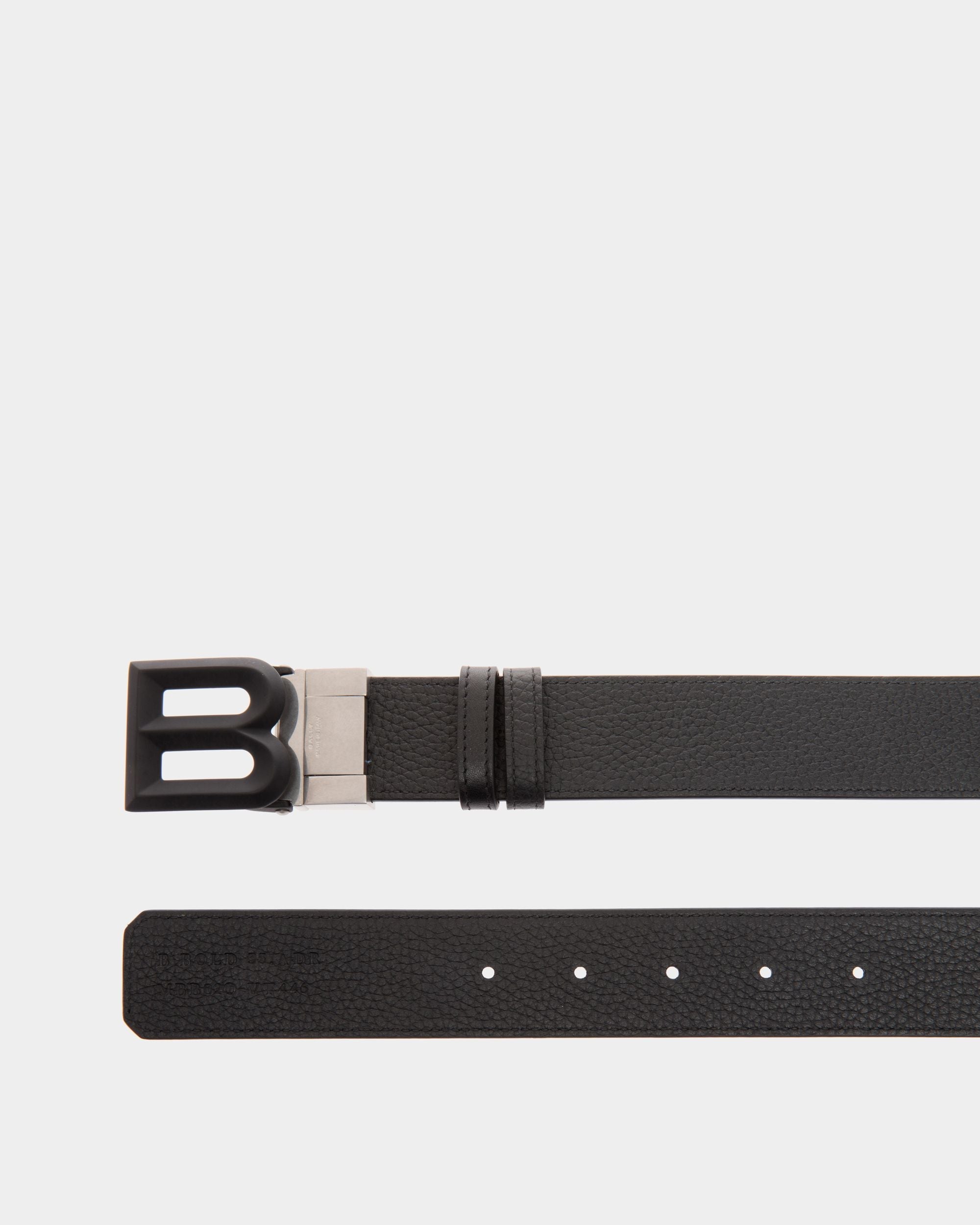 Bally Global - B Bold 35mm Reversible And Adjustable Belt In Black Leather - Negro