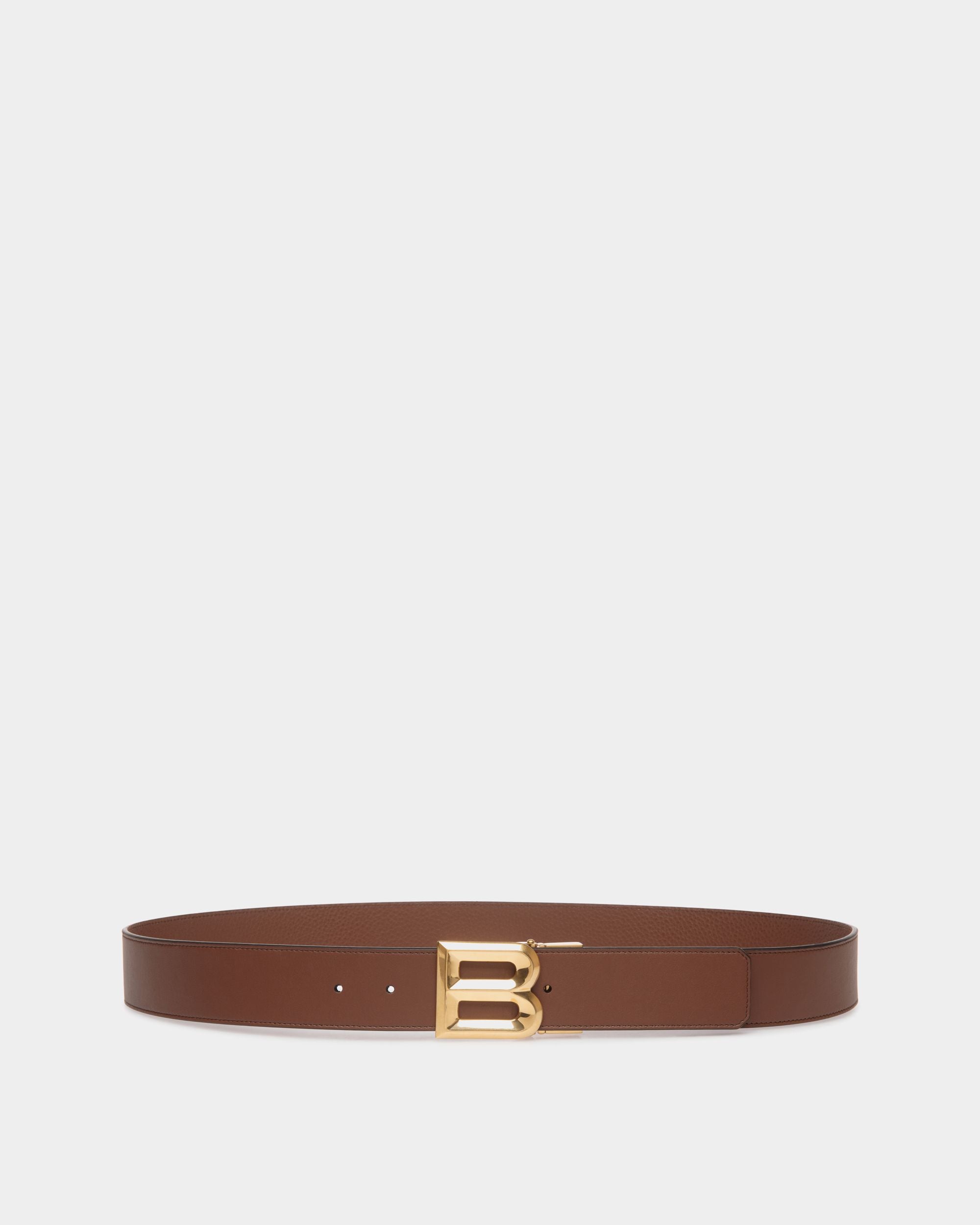 Bally Global - Bally Iconic Buckle Reversible And Adjustable Belt In Brown Leather - Brown