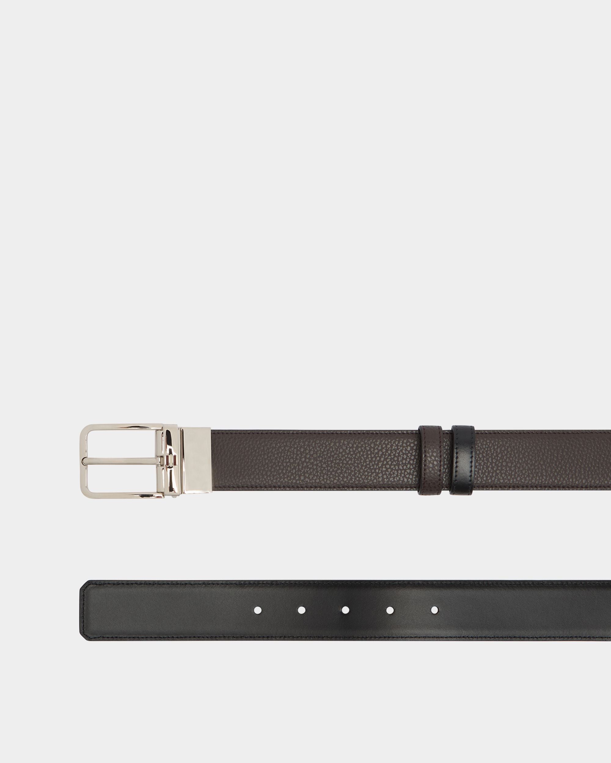 Bally Global - Dress 35mm Reversible And Adjustable Belt in Coffee And Black Leather - Multicolor