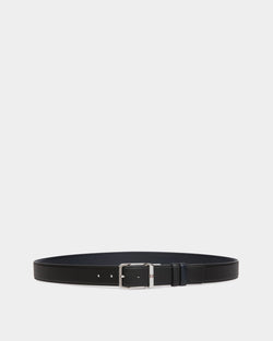 Ceinture Réversible Et Ajustable En Cuir Noir