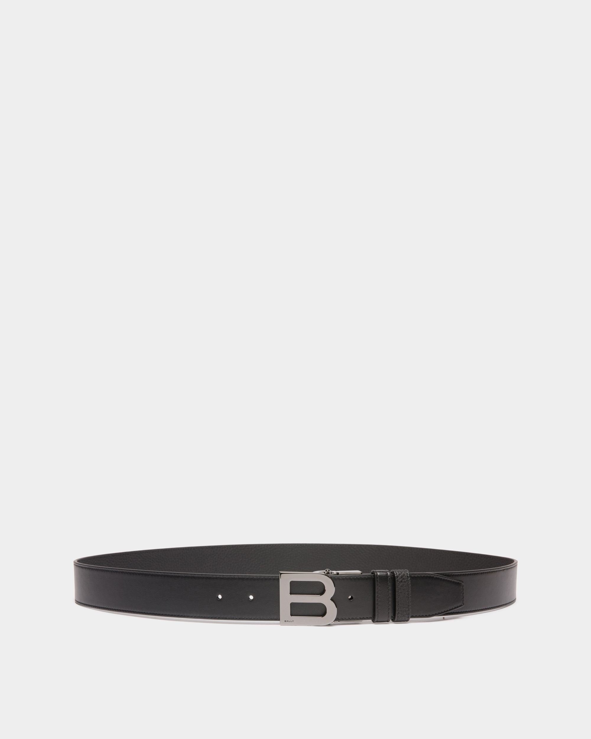 Bally Global - B Logo 35mm Reversible And Adjustable Belt in Black Leather - Black