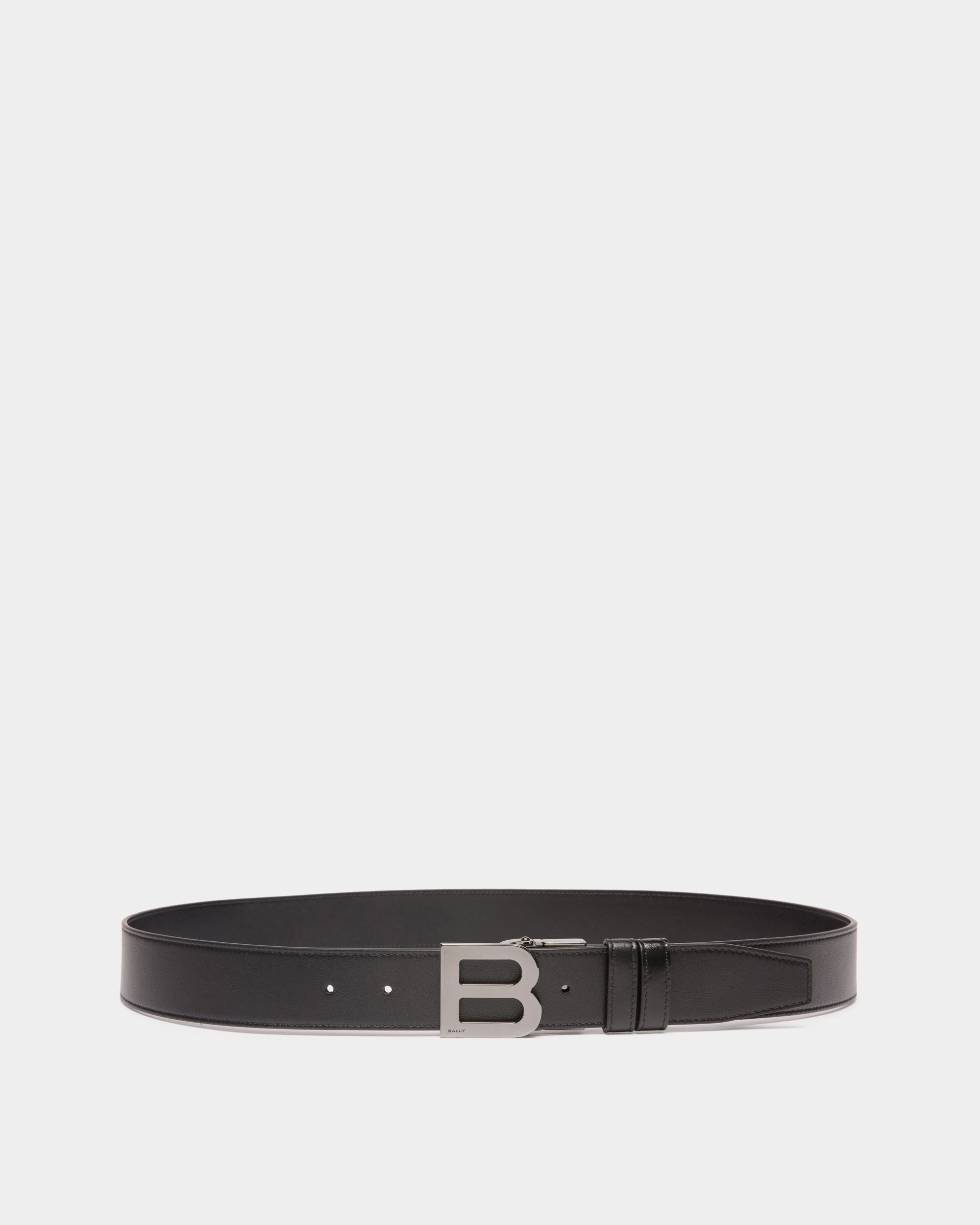 Bally Global - B Logo 35mm Reversible And Adjustable Belt in Black Leather - Black