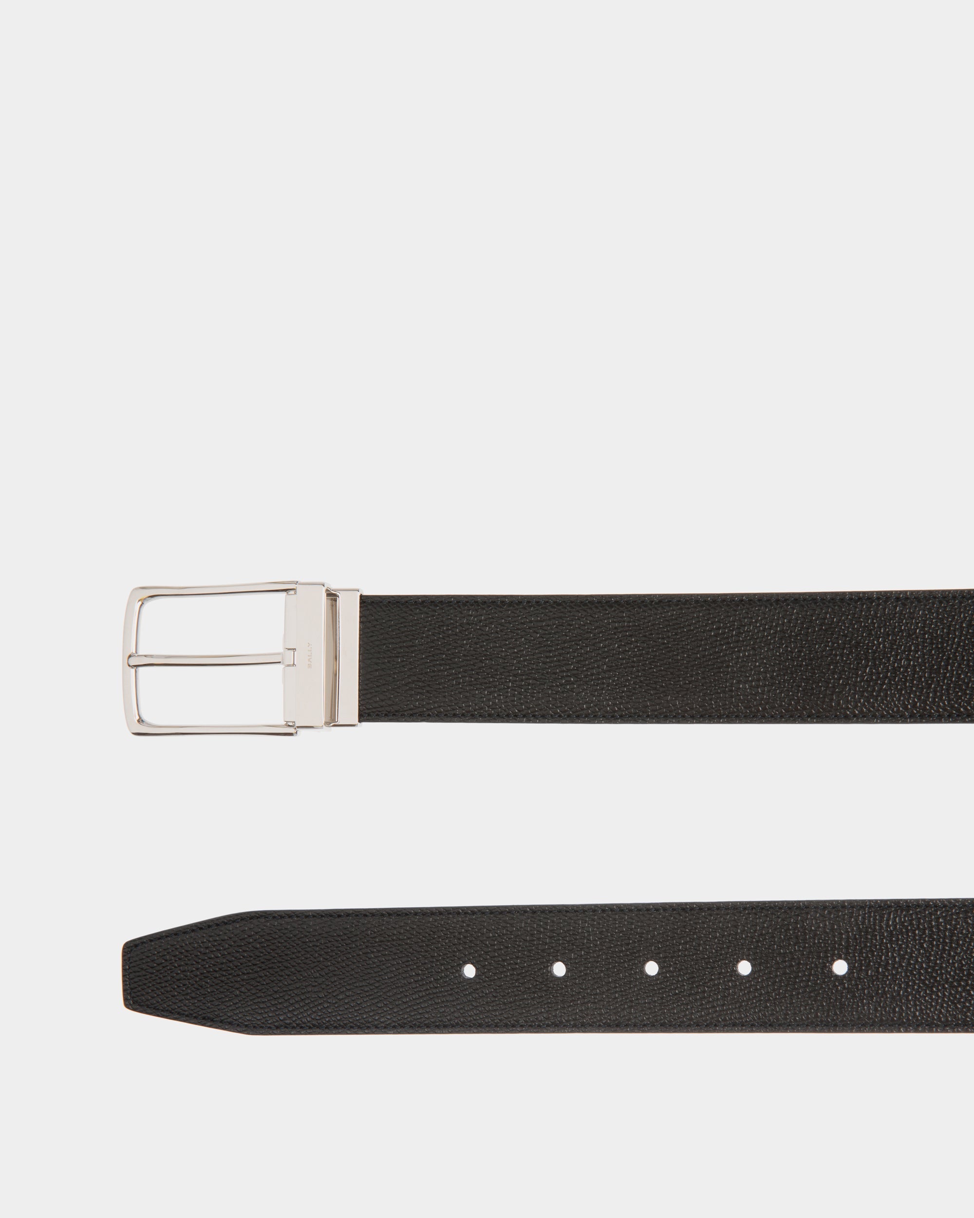 Bally Global - Ceinture Ketter 35 mm Réversible Et Ajustable En Cuir Noir - Noir