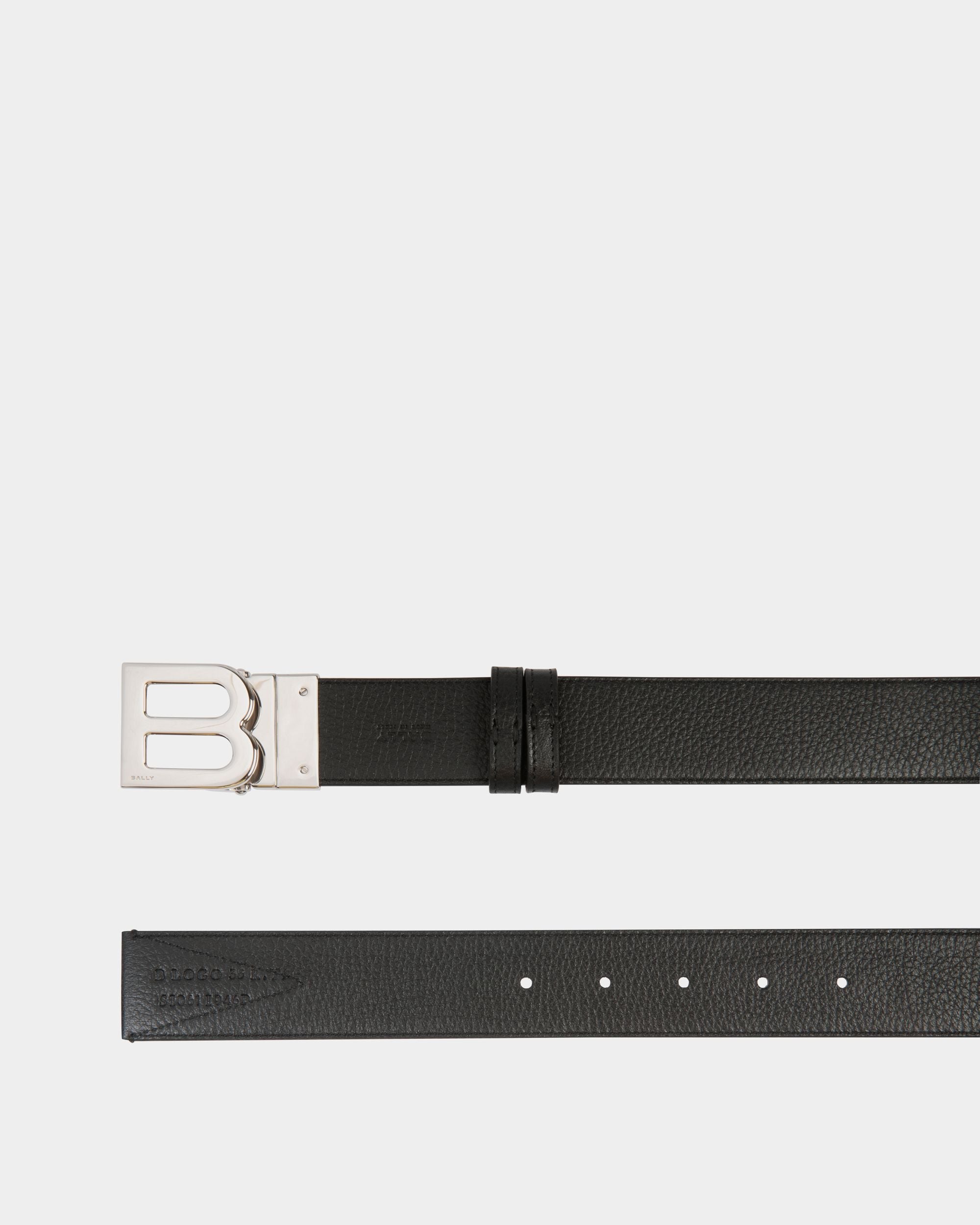 Bally Global - B Logo 35mm Reversible Belt in Red and White Fabric And Leather - Multicolor