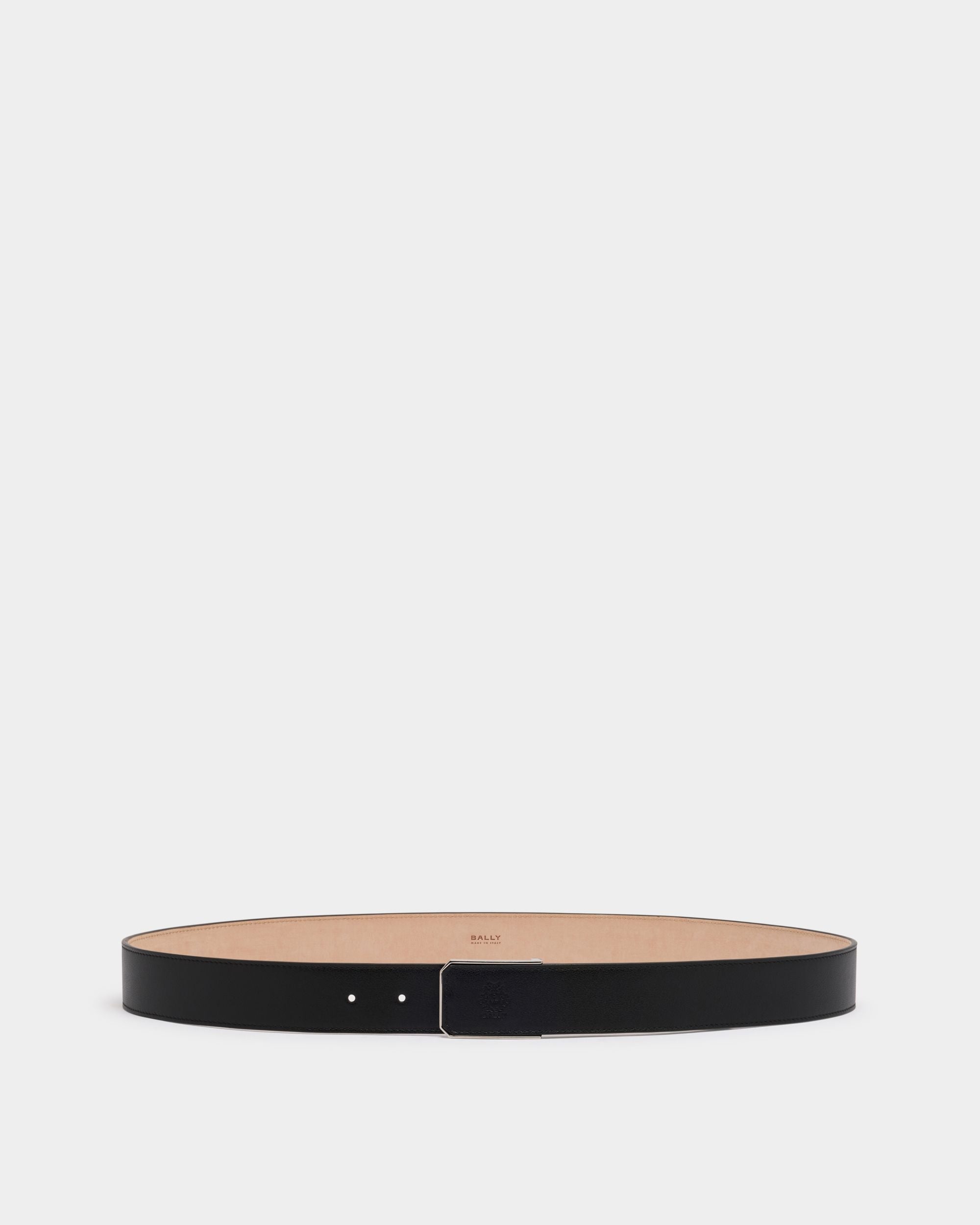 Bally Global - Crest Plaque 35 mm Adjustable And Reversible Belt in Black Leather - Black
