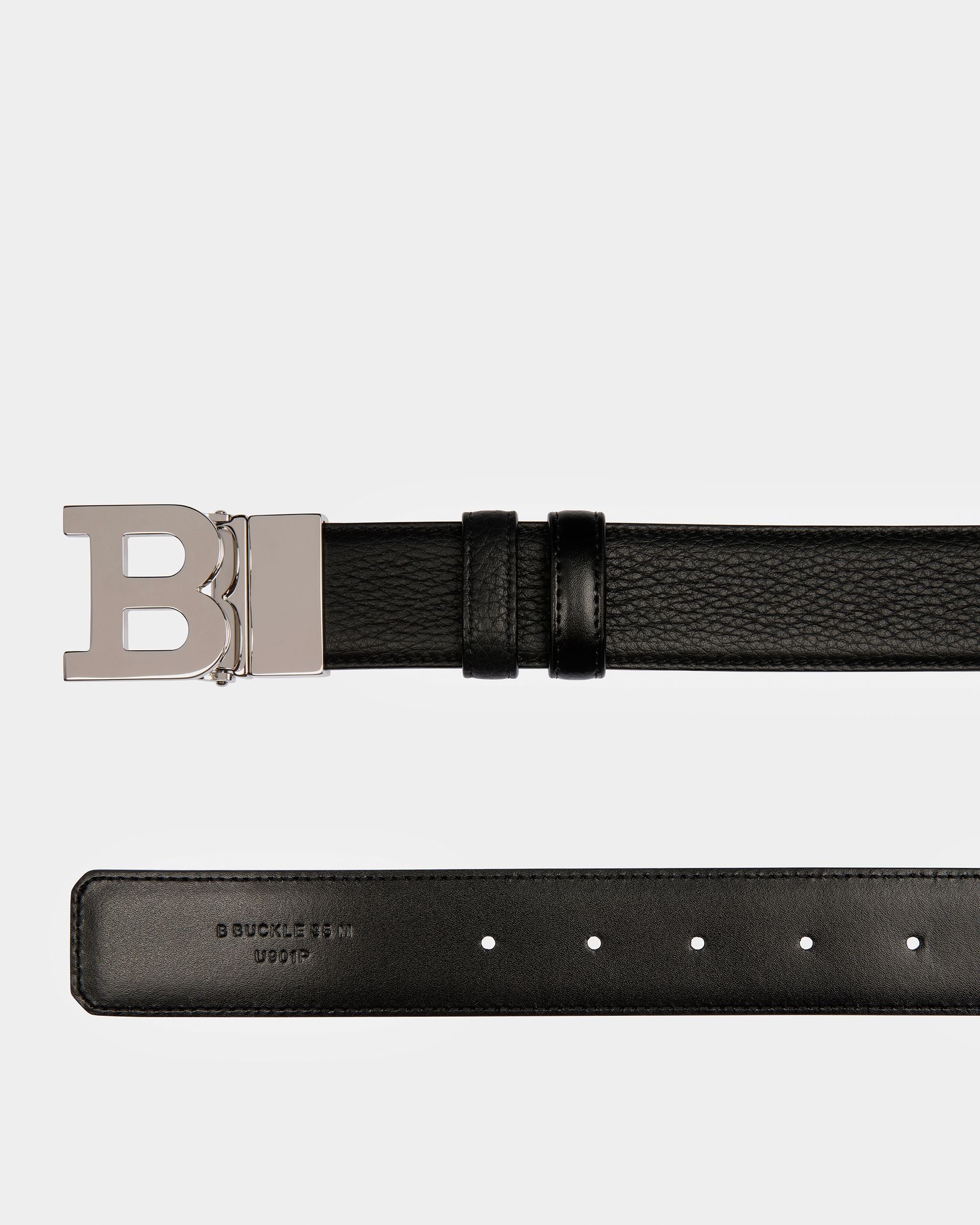 Bally Global - B Buckle Cinturón De Piel En Negro - Negro