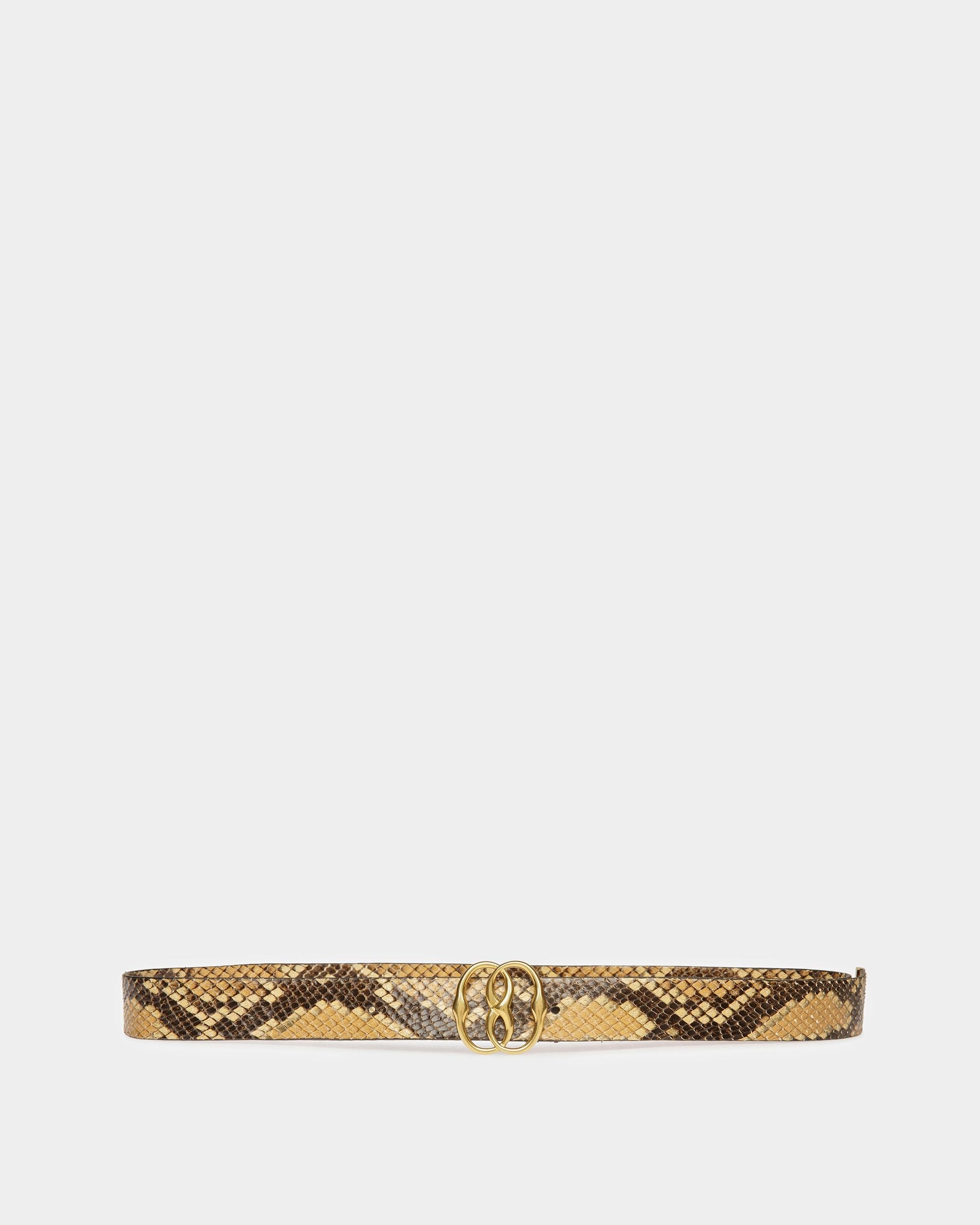 Bally Global - Emblem Printed Python 35mm Belt - Marrón