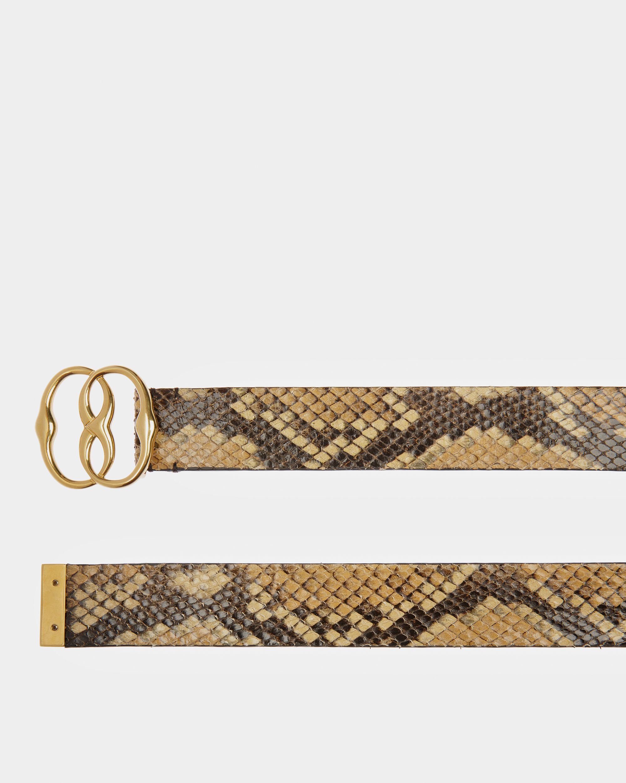 Bally Global - Emblem Printed Python 35mm Belt - Marrón