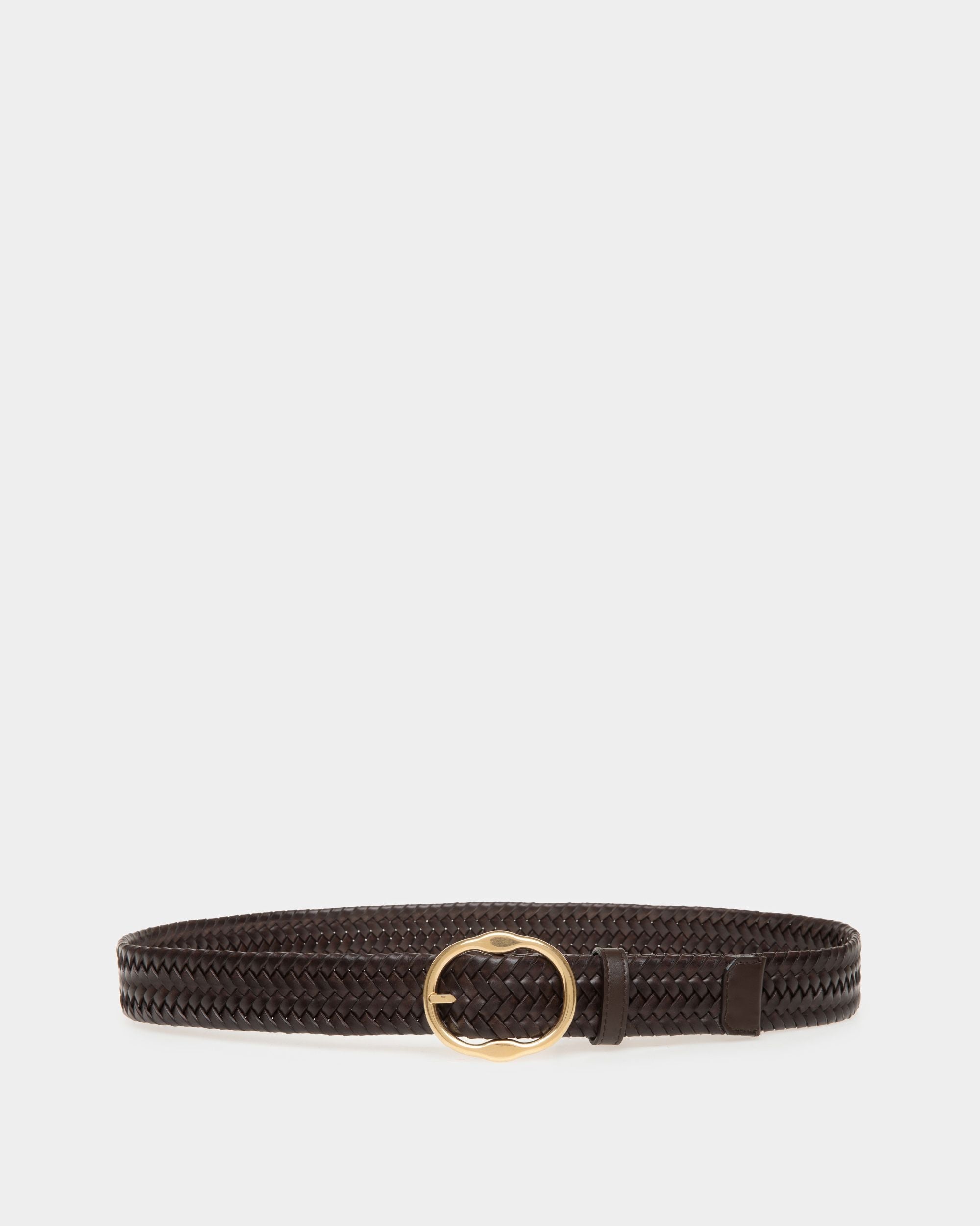 Bally Global - Emblem 35mm Belt in Leather - Marrón