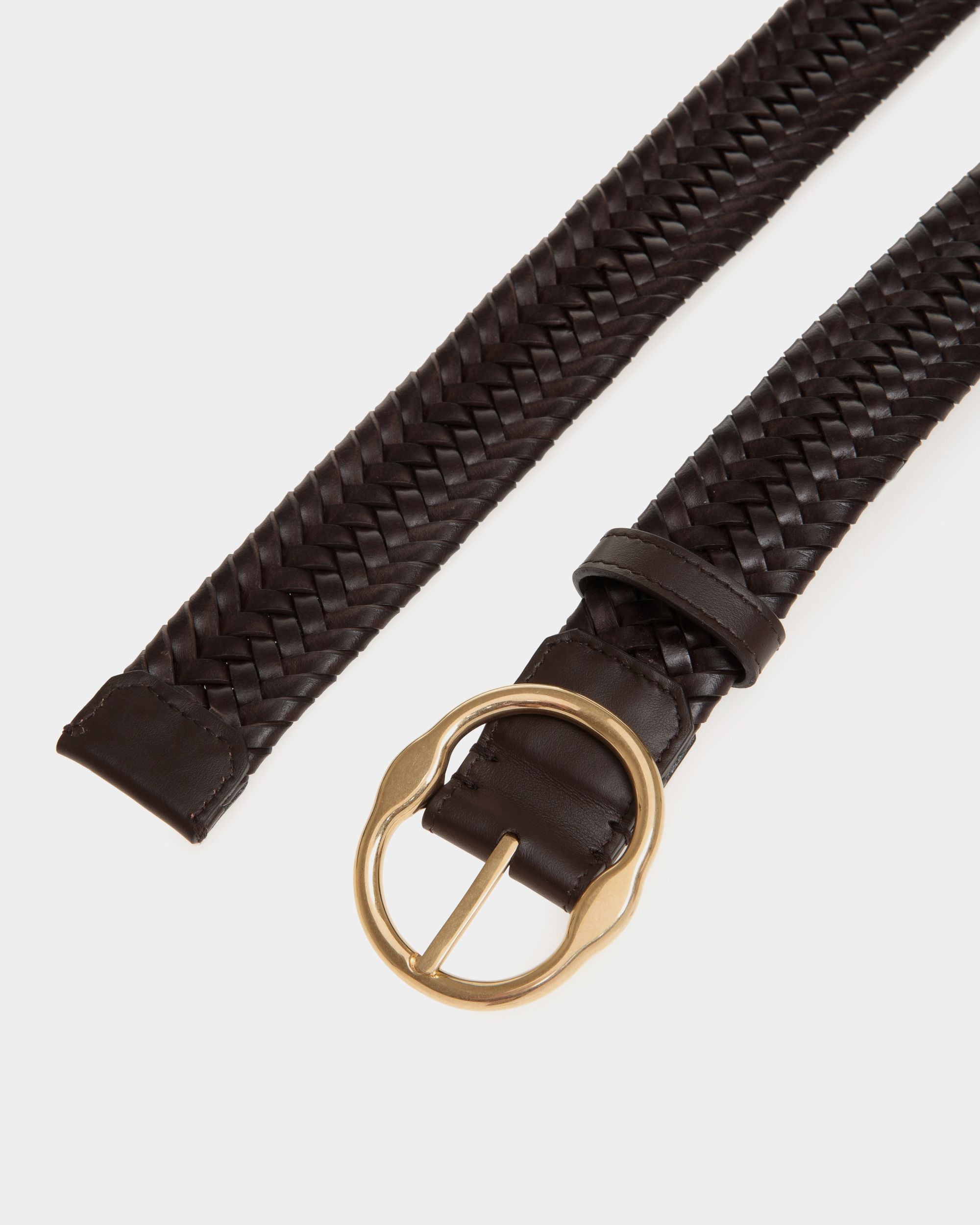 Bally Global - Emblem 35mm Belt in Leather - Marrón