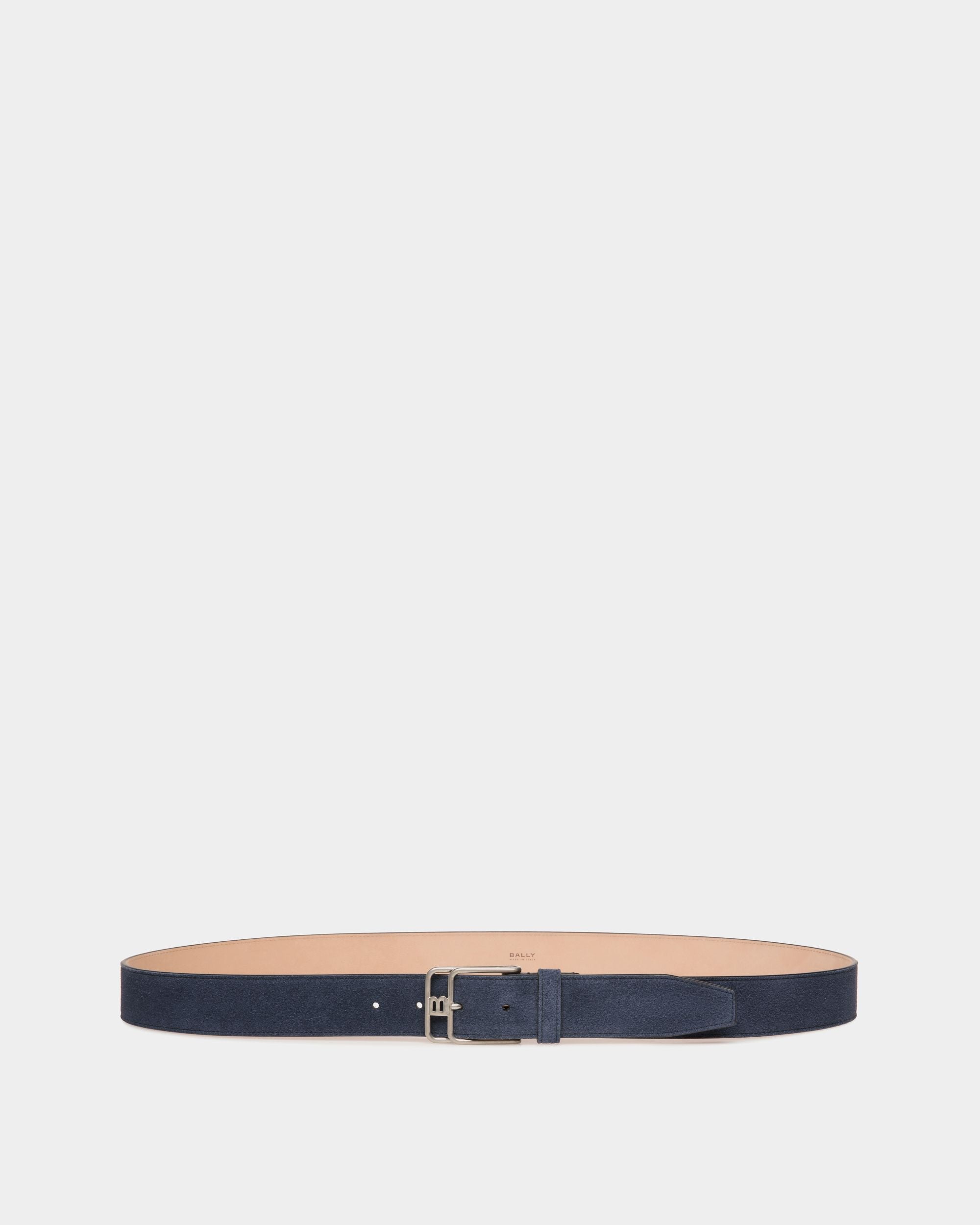 Bally Global - Cinturón Brett De 35 Mm De Ante Navy Blue - Azul
