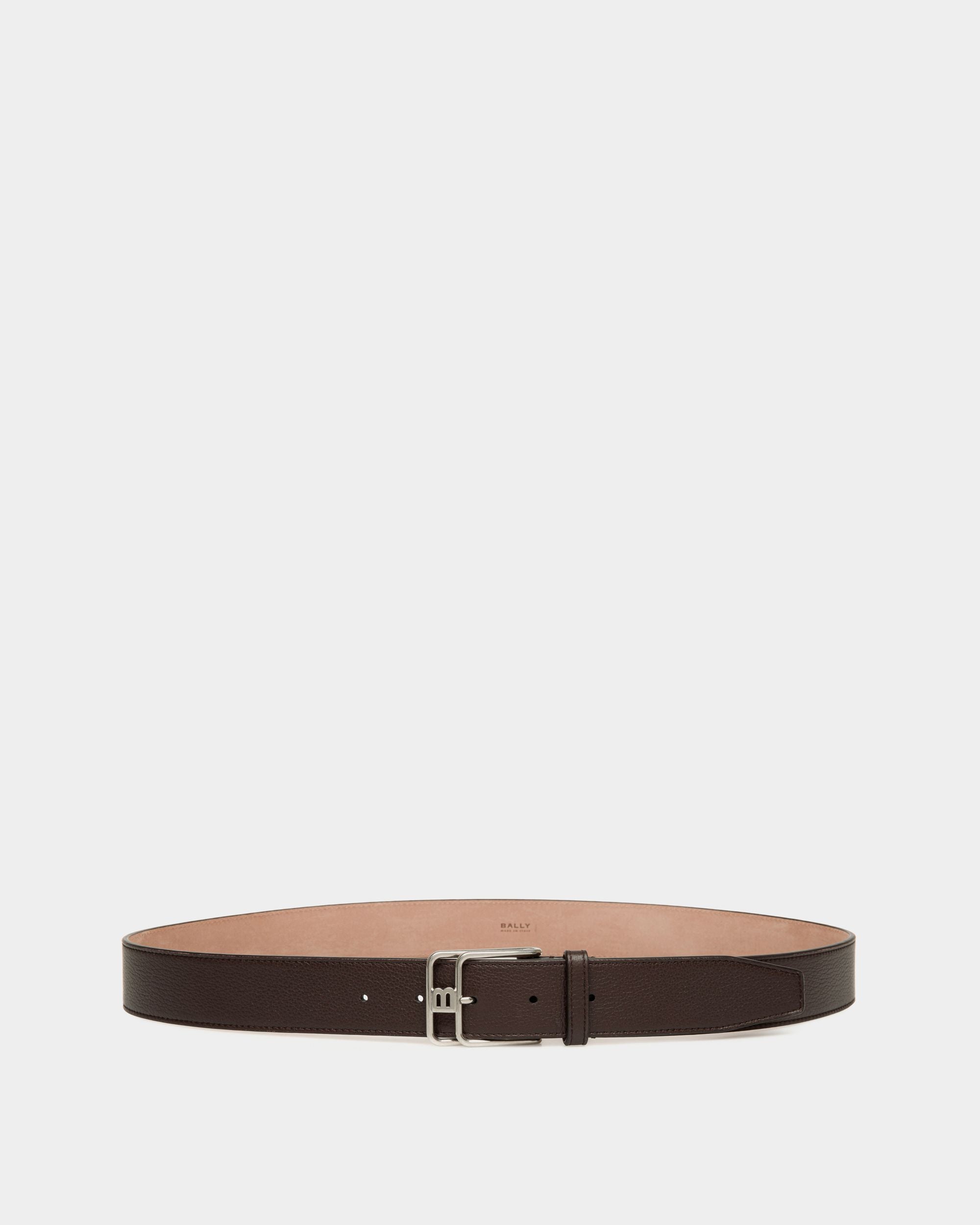 Bally Global - Cinturón Brett 35 Mm De Piel Ébano - Marrón