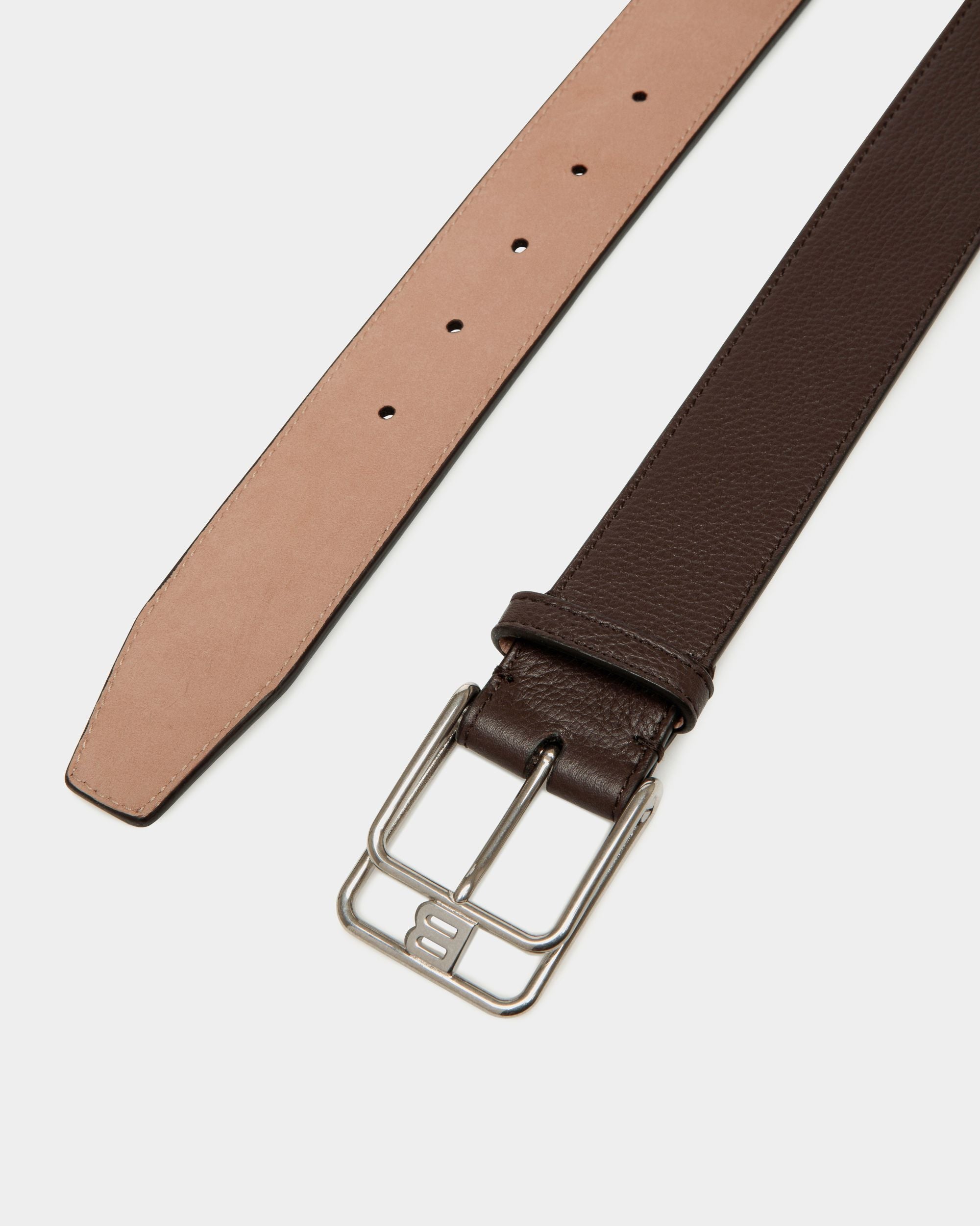 Bally Global - Cinturón Brett 35 Mm De Piel Ébano - Marrón