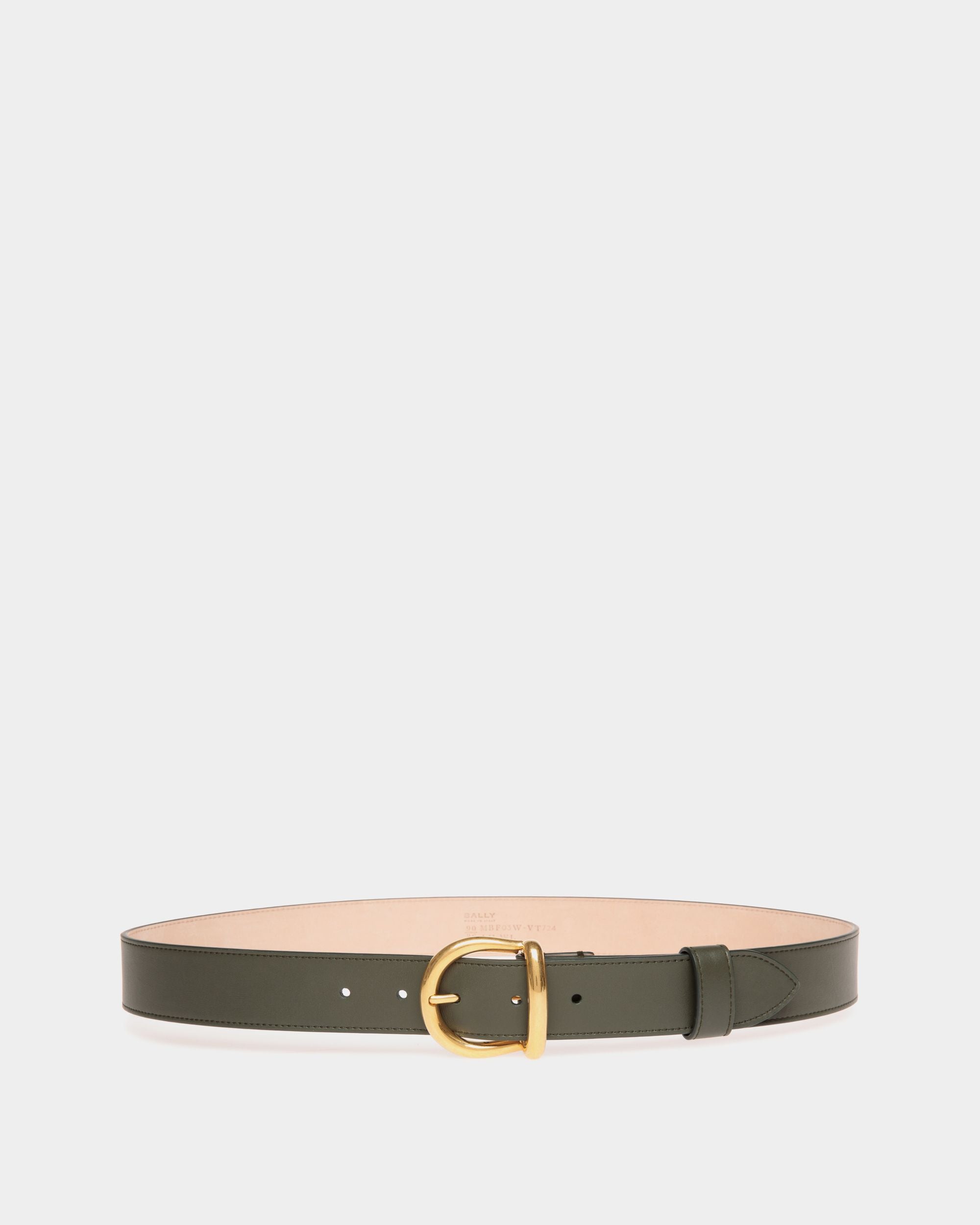 Bally Global - Adrien Brody Travel Collection Belt In Olive Green Leather - Green