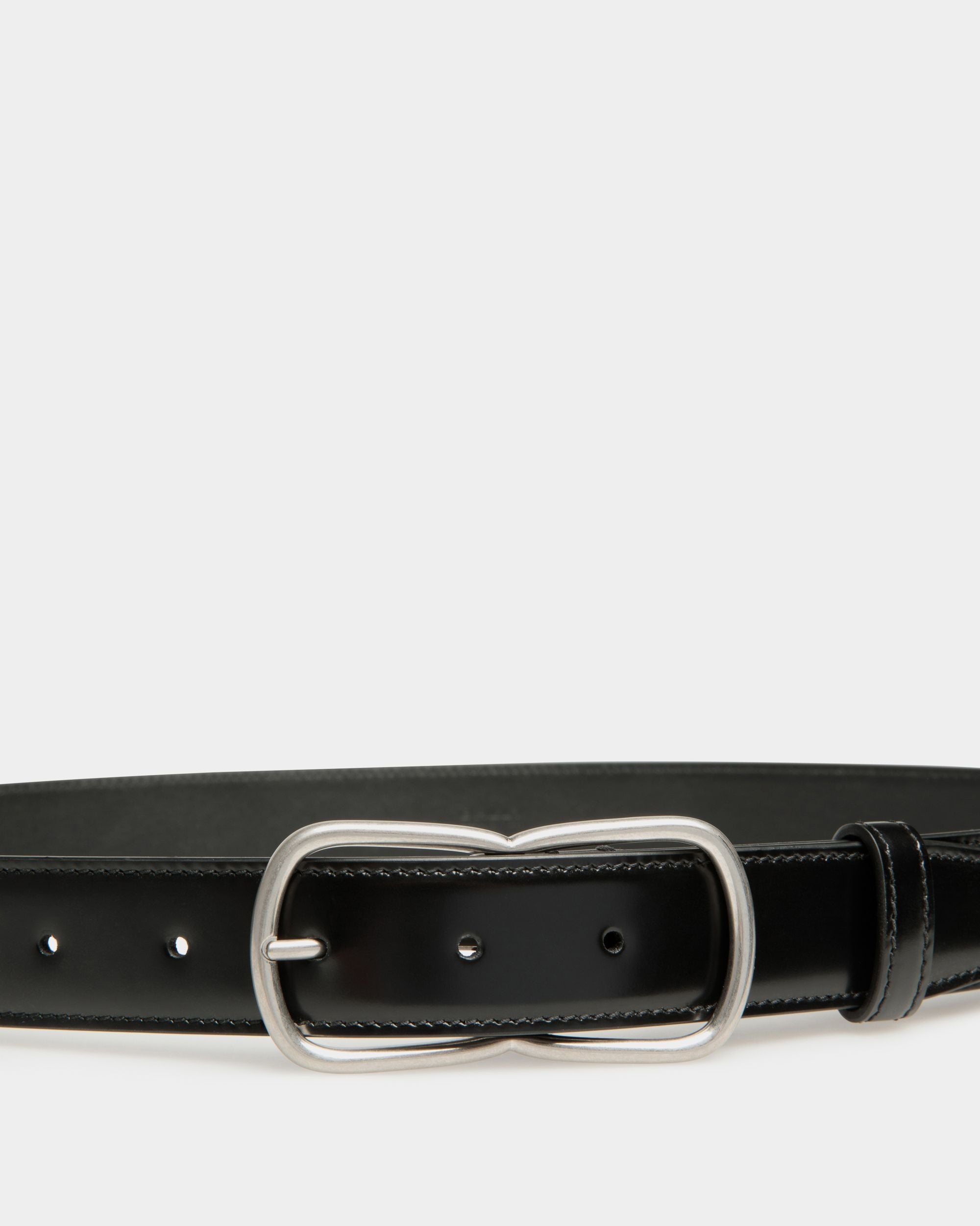 Bally Global - Loto 30mm Belt in Black Brushed Leather - Black