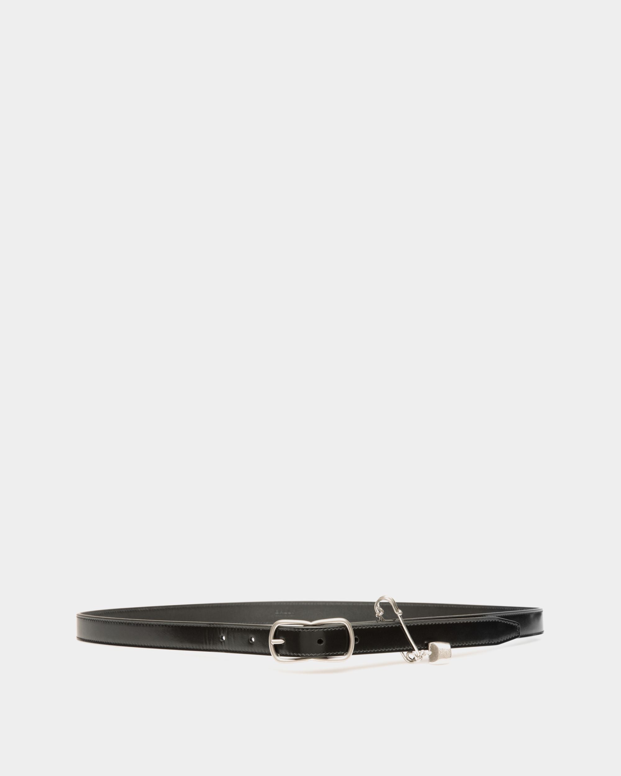Bally Global - Cinturón Loto Pin De 20 Mm De Piel Negra - Negro