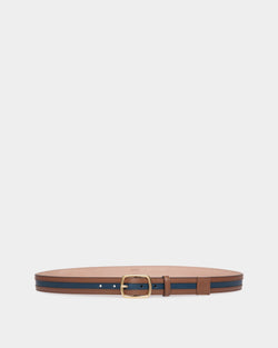 Orson 30mm Belt in Brown And Navy Blue Leather