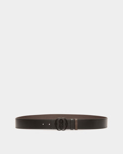 Emblem 40mm Reversible Belt in Ebano and Black Leather