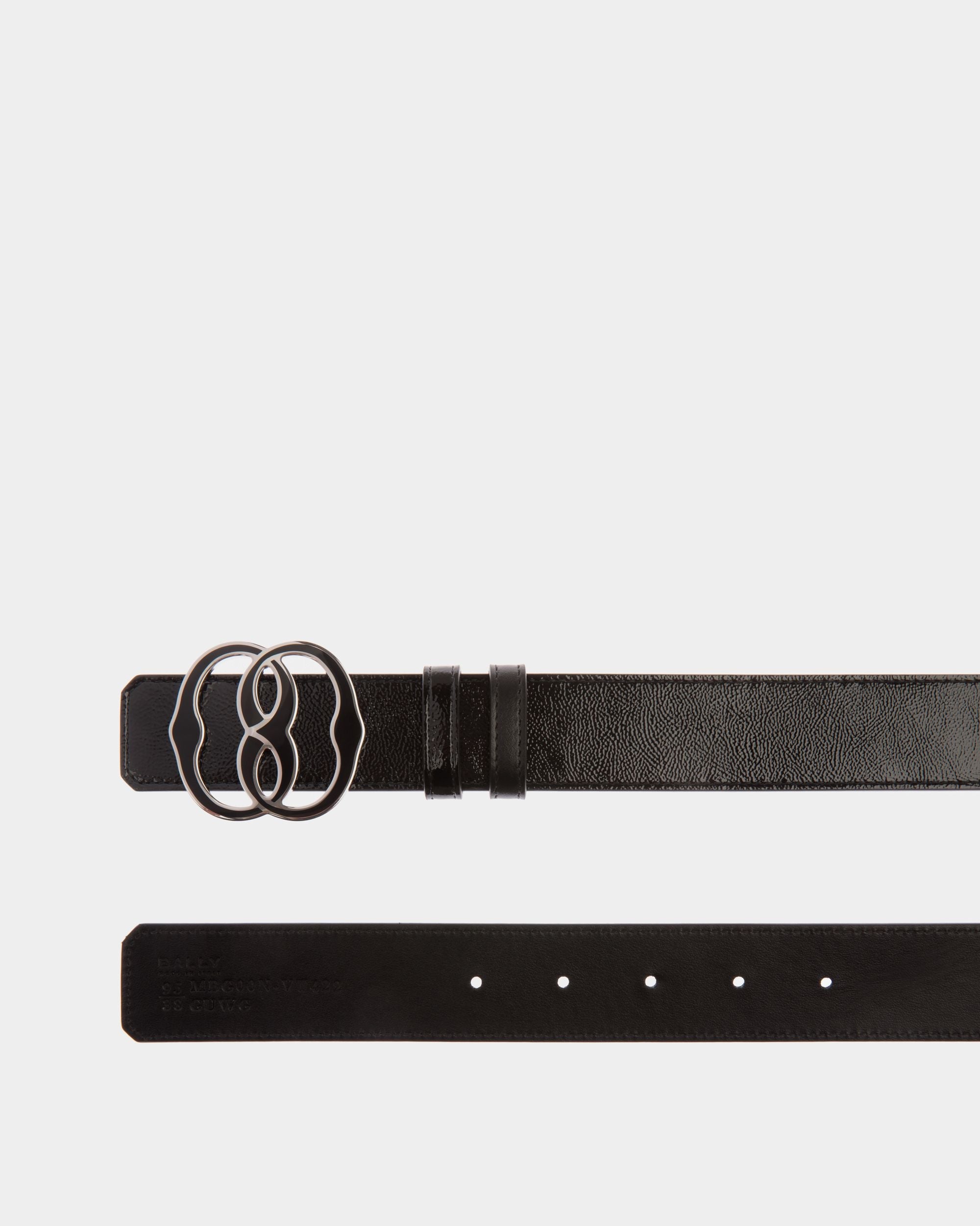 Bally Global - Bally Iconic Buckle Fixed-Reversible Belt In Black Leather - Black