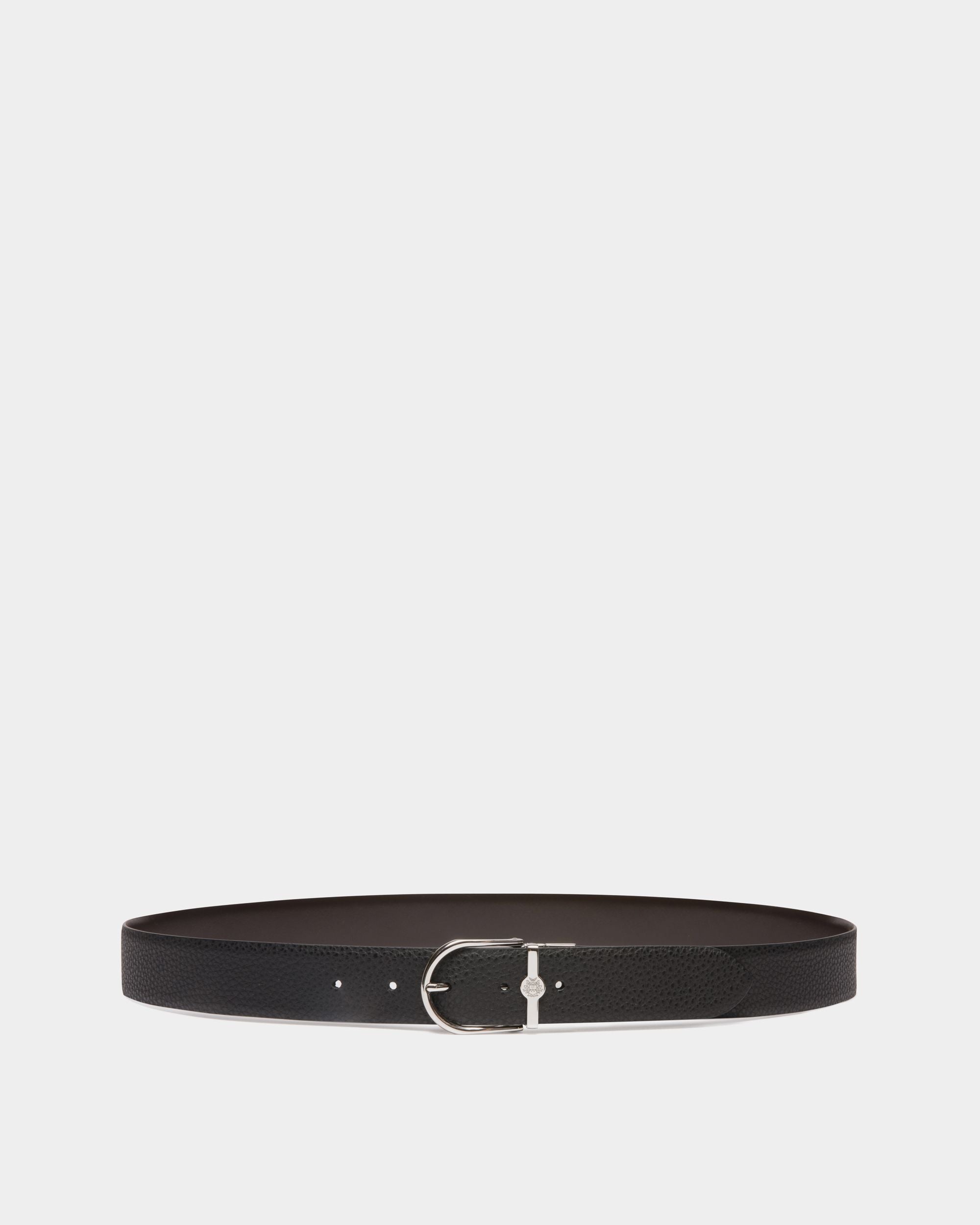 Bally Global - Ceinture Hanky 35 Mm Réversible En Cuir Noir Et Marron - Multicolore