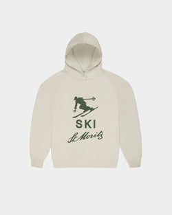 Ski St Moritz Hoodie Cotton Sweatshirt In Grey
