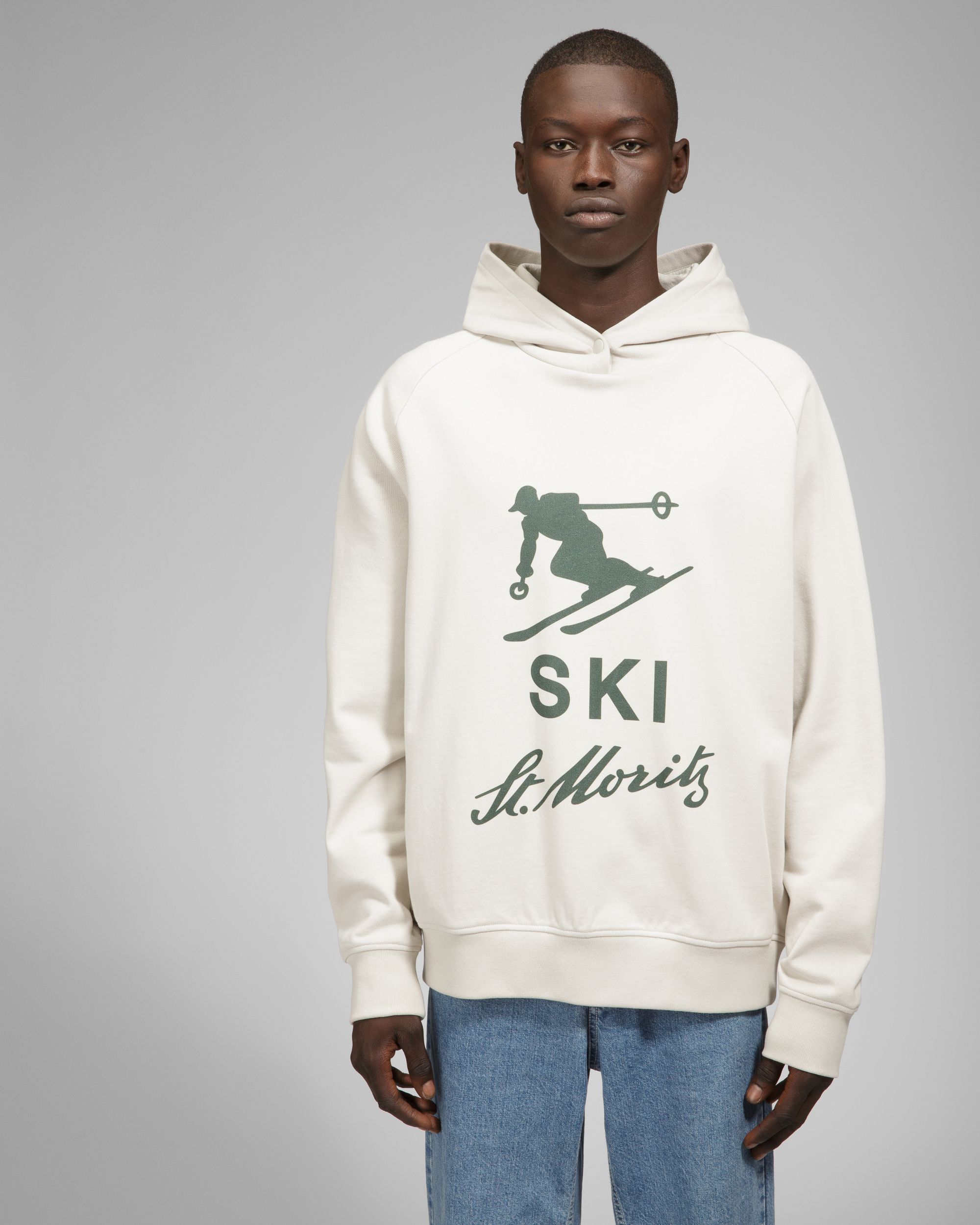 Bally Global - Ski St Moritz Hoodie Cotton Sweatshirt In Grey - Multicolor