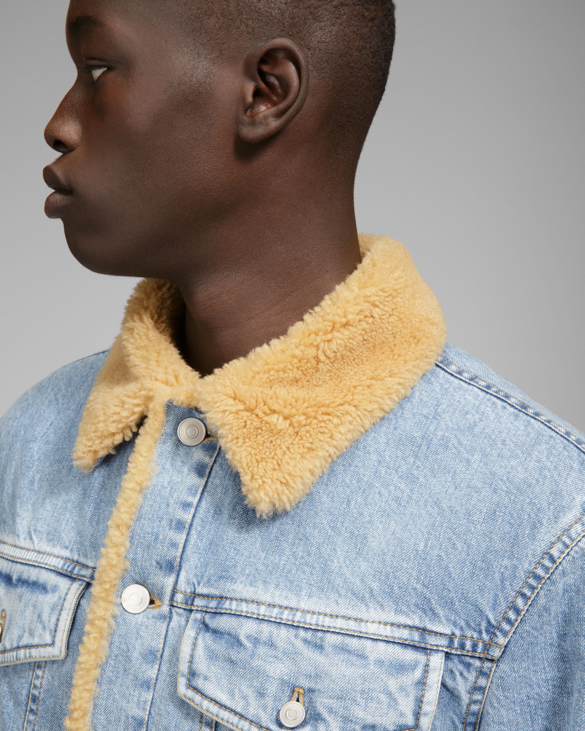 Bally Global - Shearling Detail Jacket - Blue