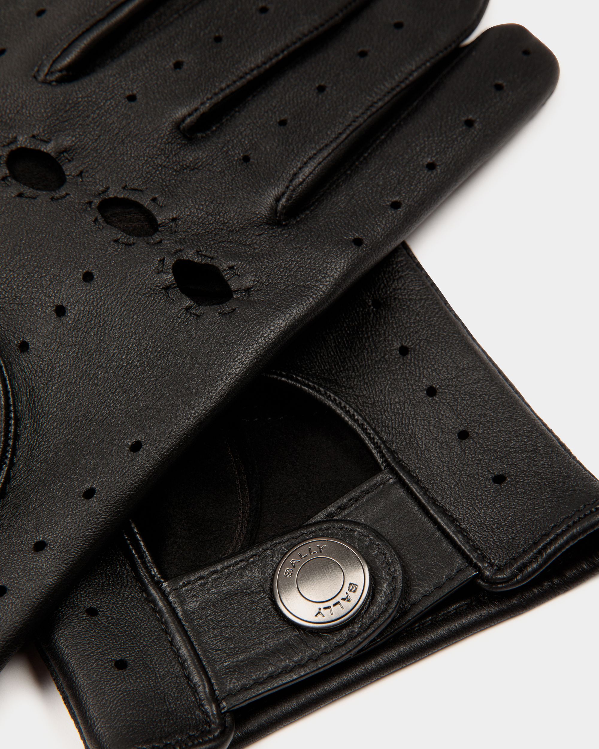 Bally Global - Adrien Brody Travel Collection Gloves In Black Leather - Negro