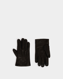 Gloves in Black Leather With a Bally Crest Label