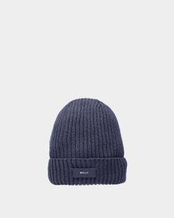 Gorro Acanalado De Color Azul Medianoche