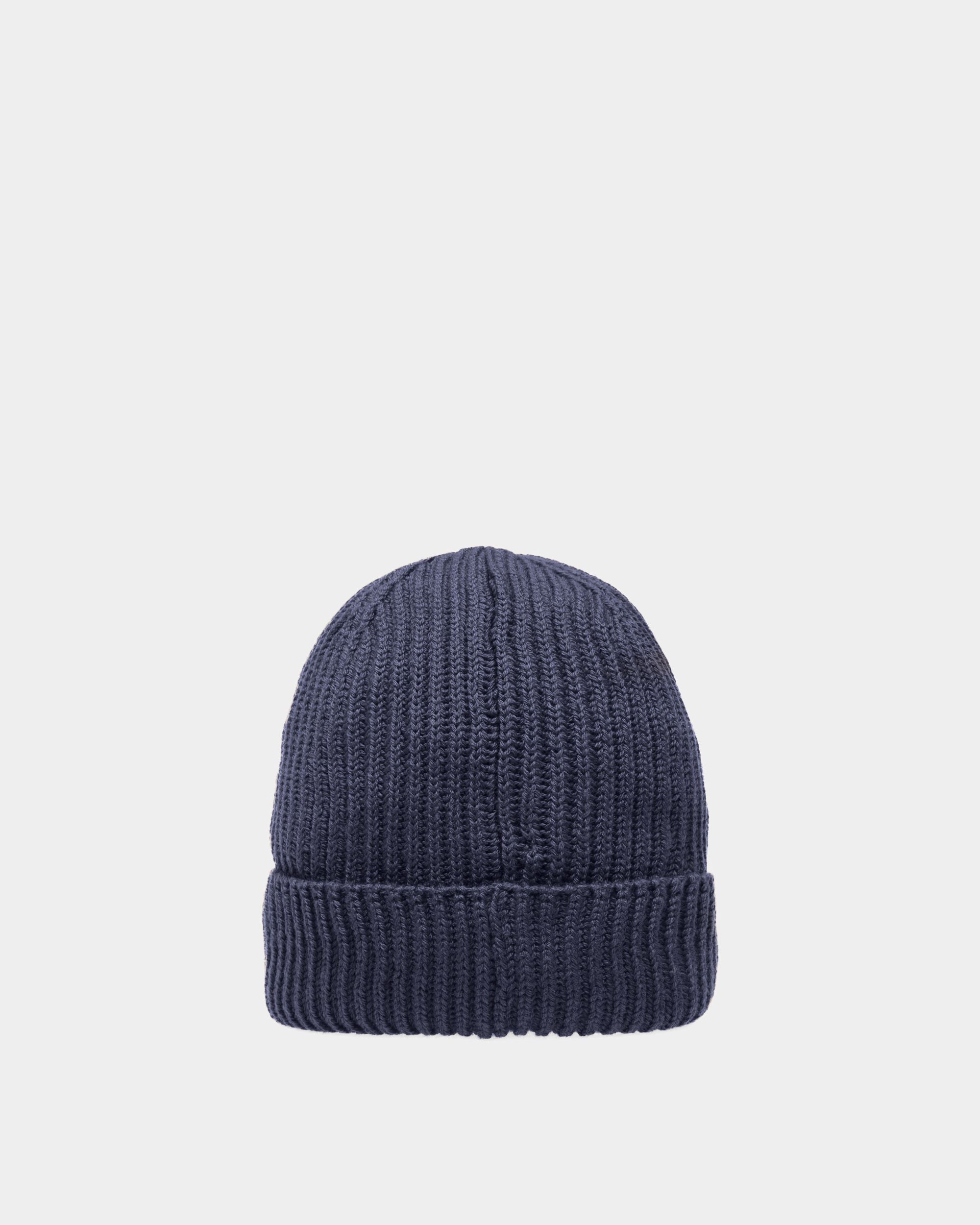 Bally Global - Gorro Acanalado De Color Azul Medianoche - Azul