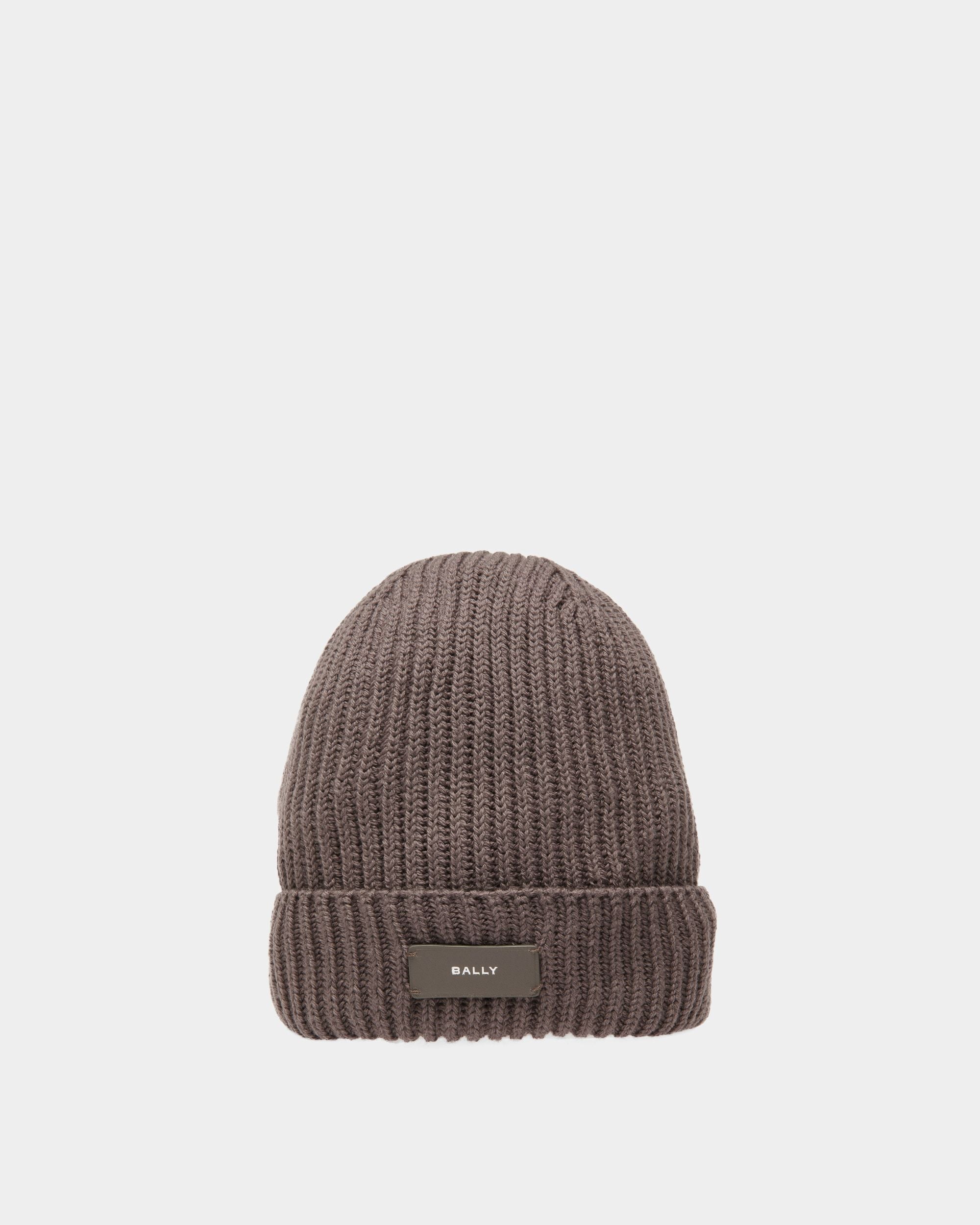 Bally Global - Gorro Acanalado De Lana Color Mineral Oscuro - Gris