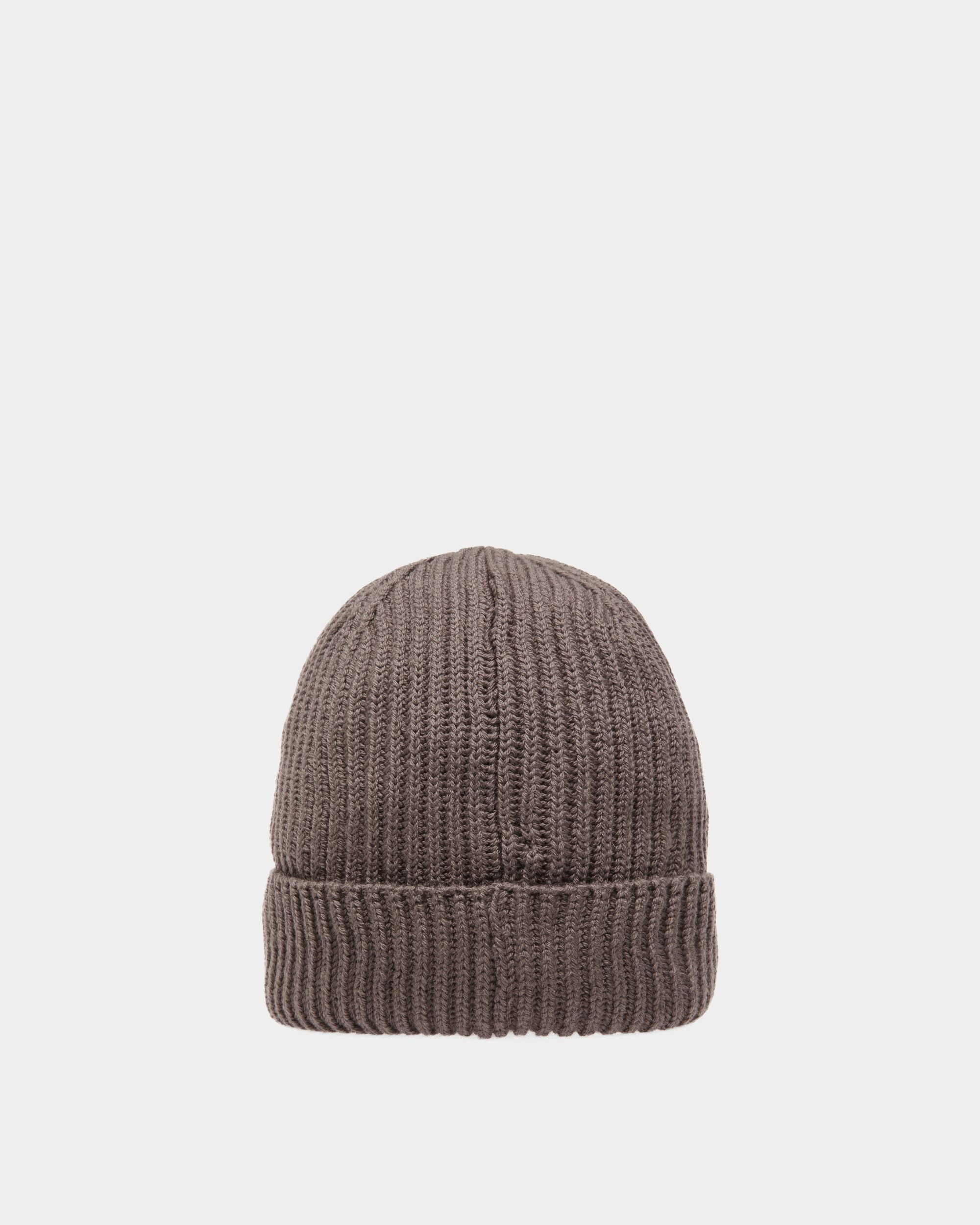 Bally Global - Gorro Acanalado De Lana Color Mineral Oscuro - Gris