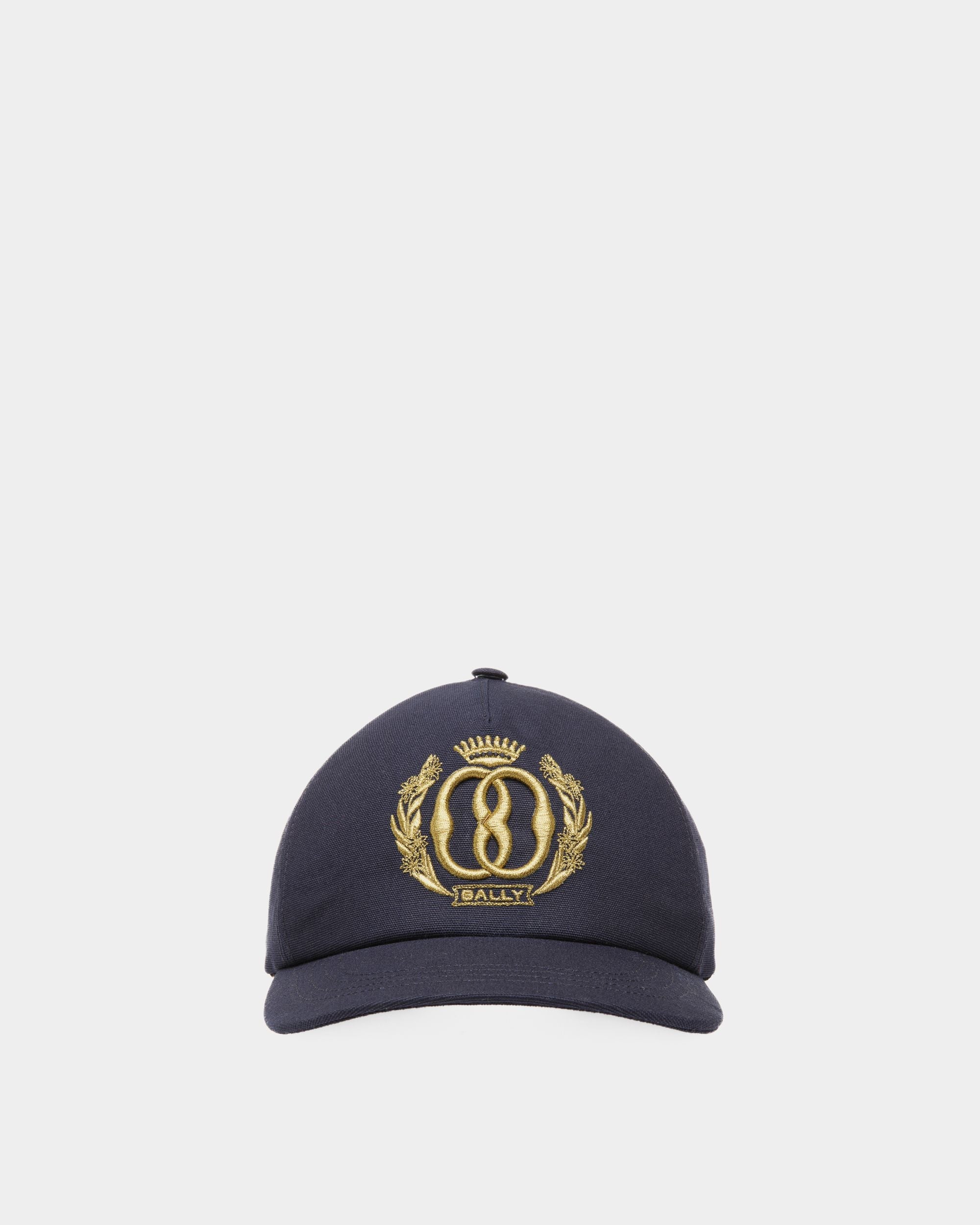 Bally Global - Gorra Emblem De Algodón Azul Medianoche - Azul