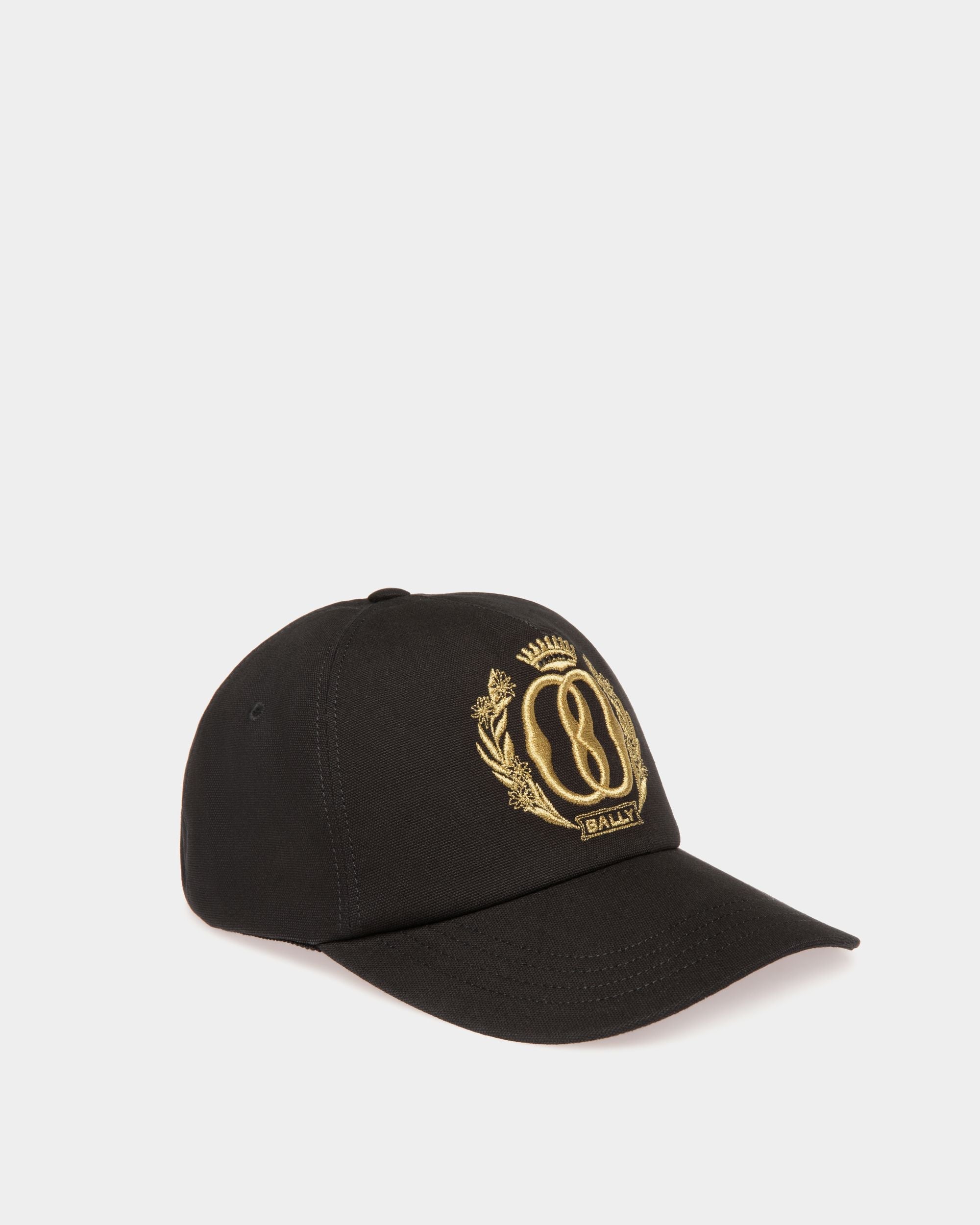 Bally Global - Gorra De Algodón Negro Con Emblem Bordado - Negro