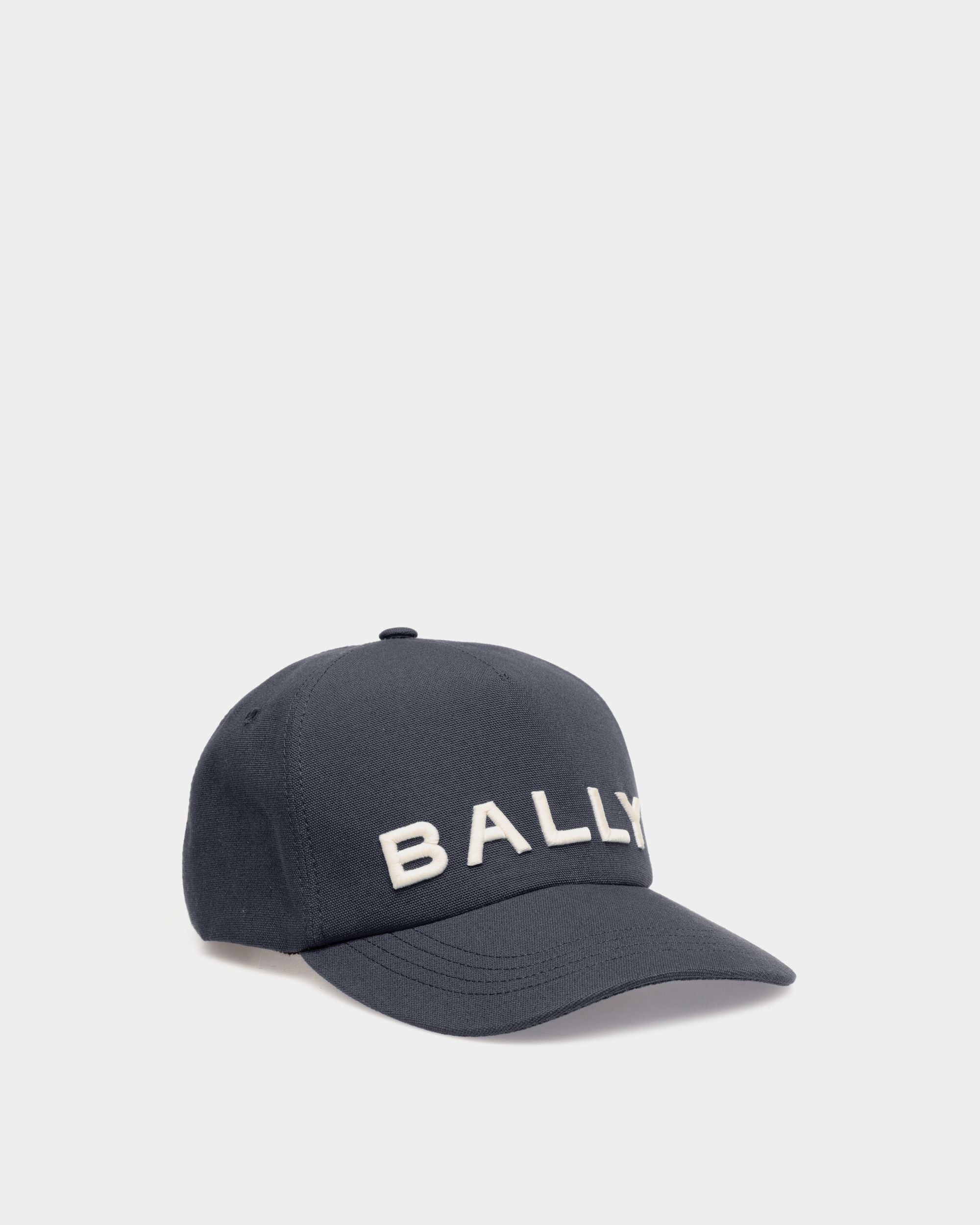 Bally Global - Gorra Con Logo Bordado De Algodón Azul Medianoche - Azul