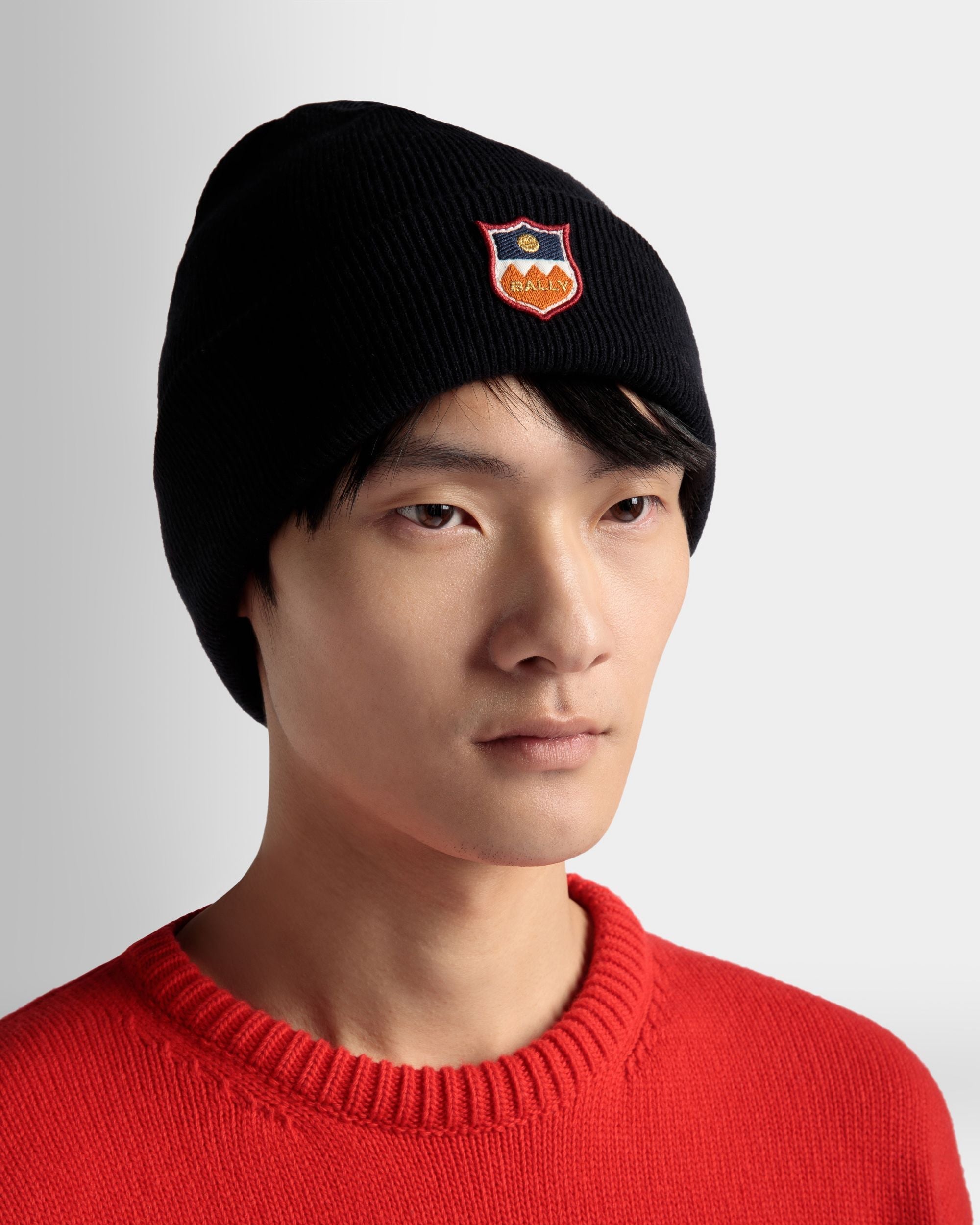 Bally Global - Gorro Mountain De Cachemira Azul Oscuro - Azul