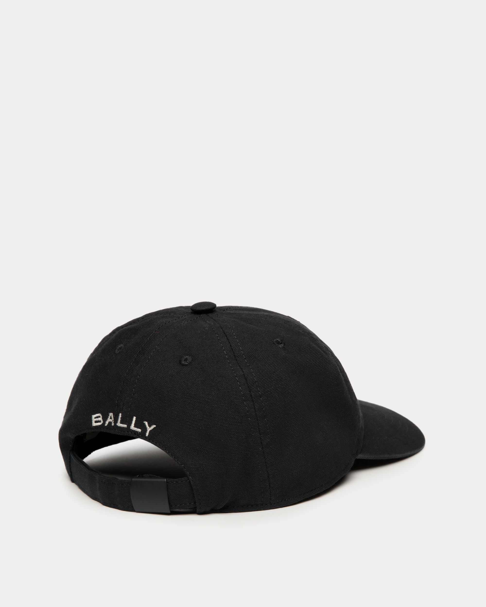 Bally Global - Baseball Hat With a Bally Crest Logo in Black Cotton - Black
