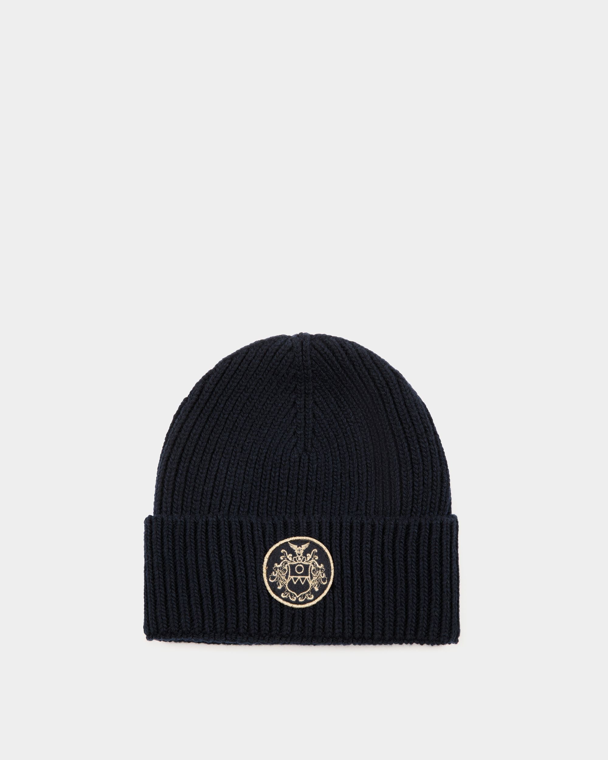Bally Global - Gorro Adrien Brody Travel Collection De Lana Navy Blue - Azul