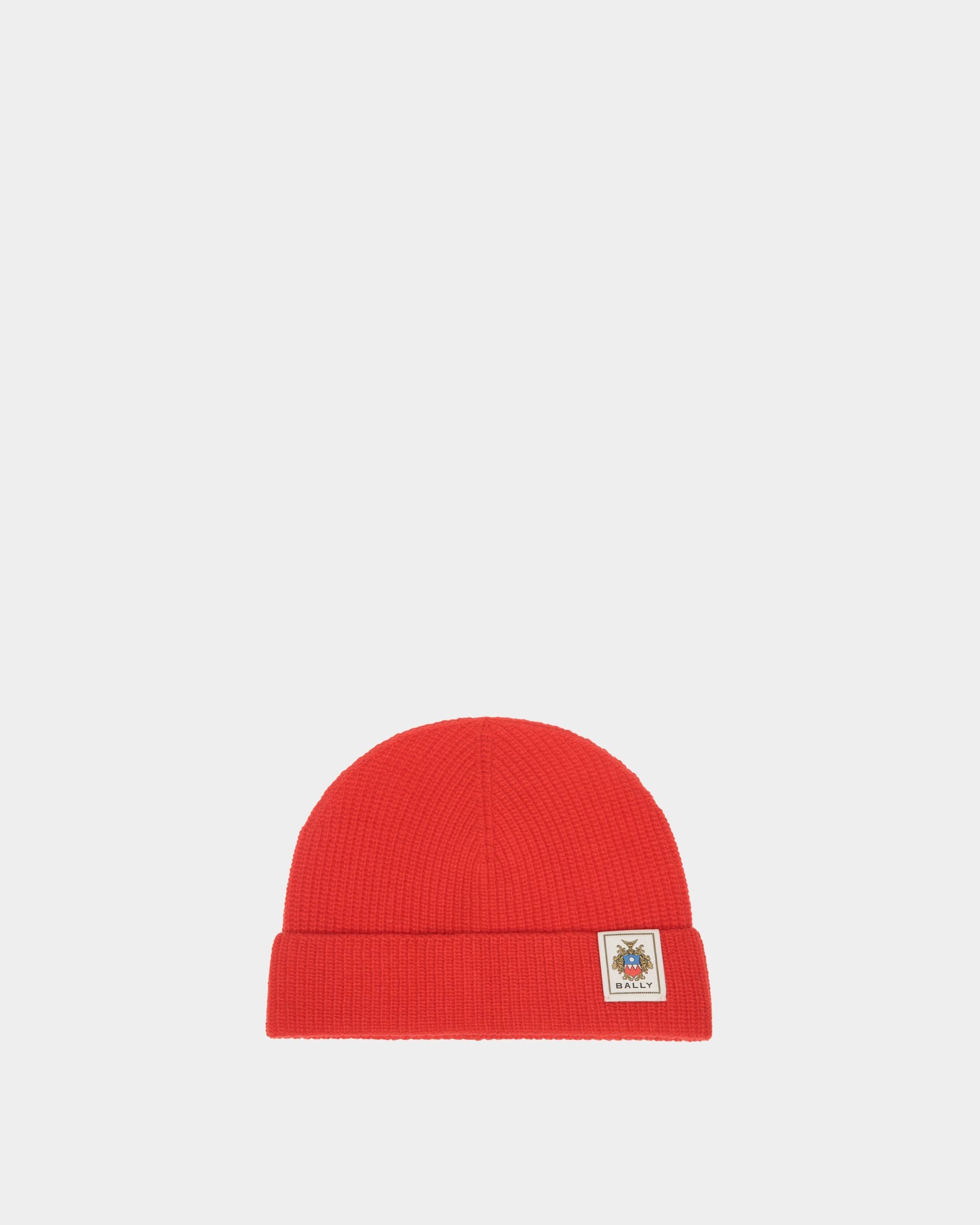 Bally Global - Gorro De Lana Roja Con Logo Bally Crest - Rojo