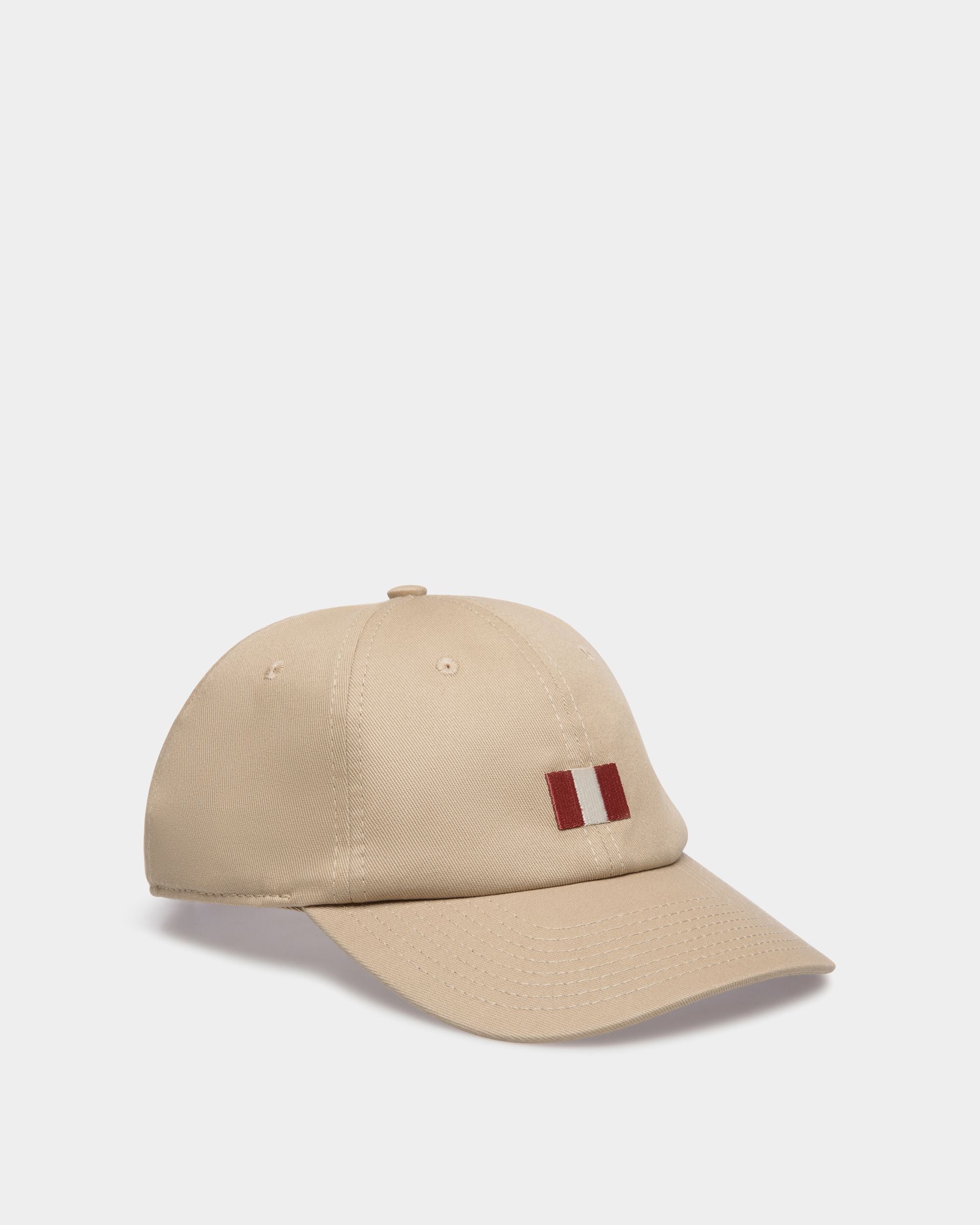 Bally Global - Baseball Hat With a Bally Flag in Beige Cotton - Beige