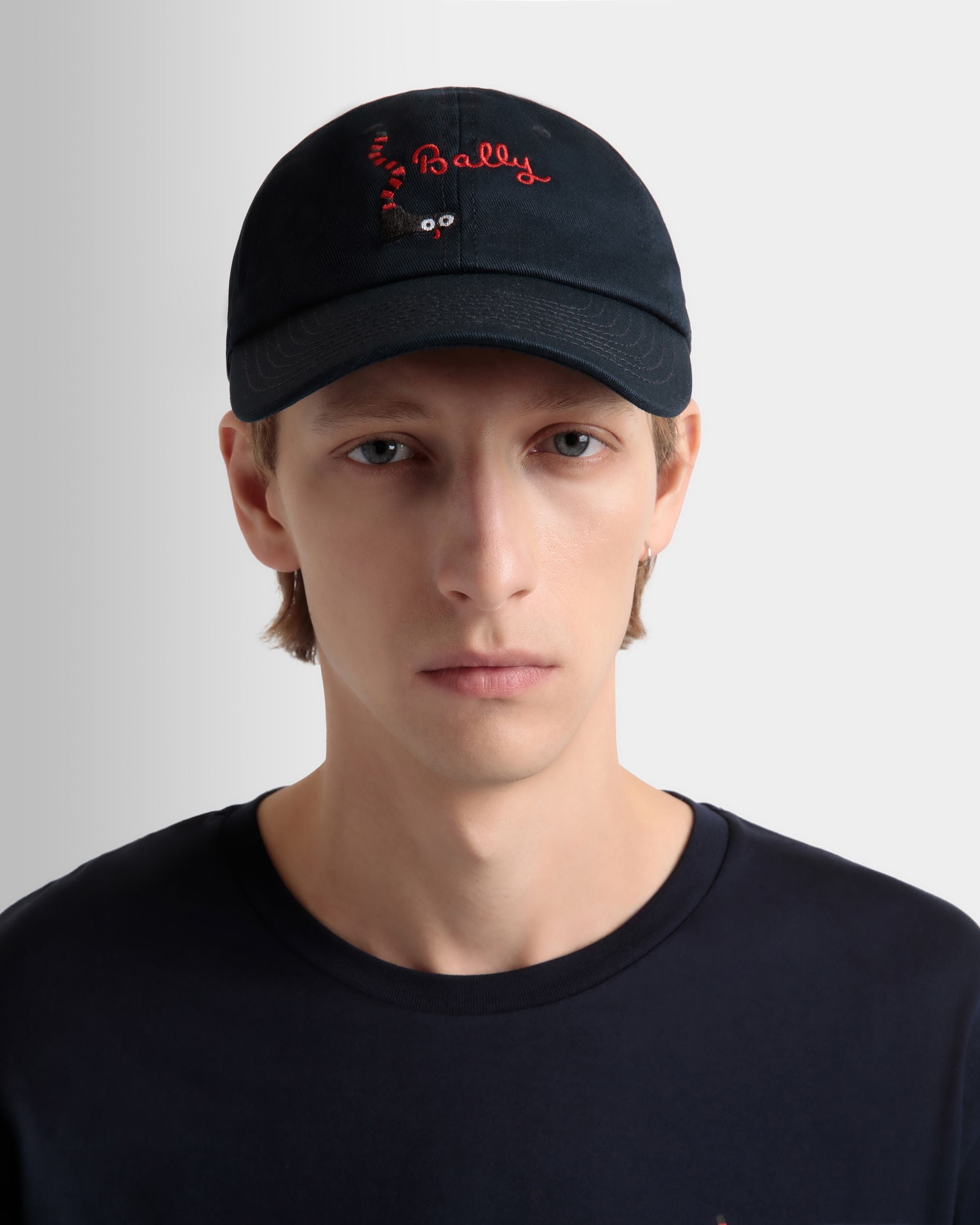 Bally Global - Casquette De Baseball En Coton Navy Blue - Bleu